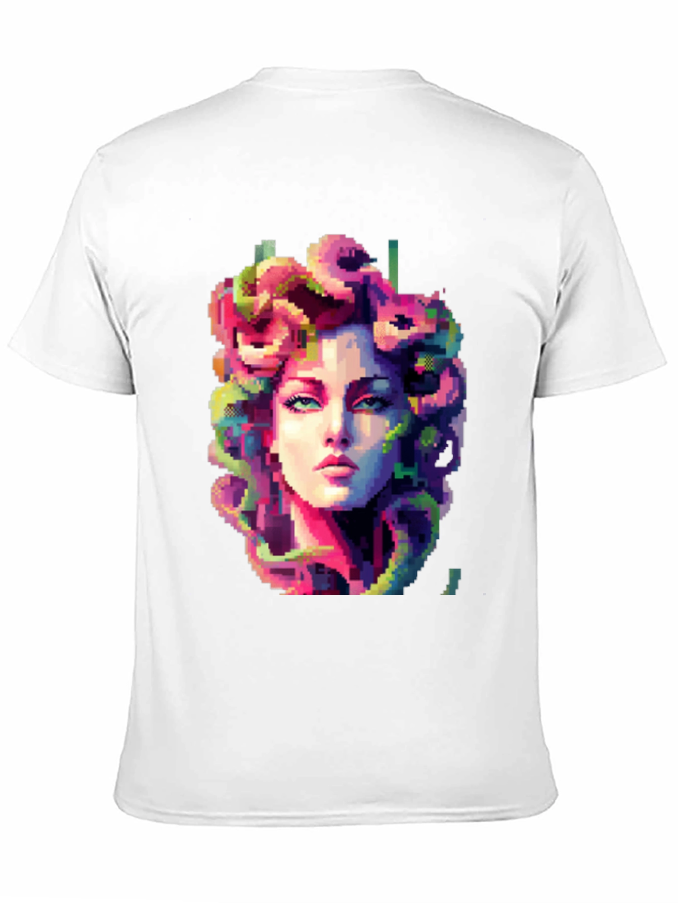 Medusa Pixel Art Graphic Tee