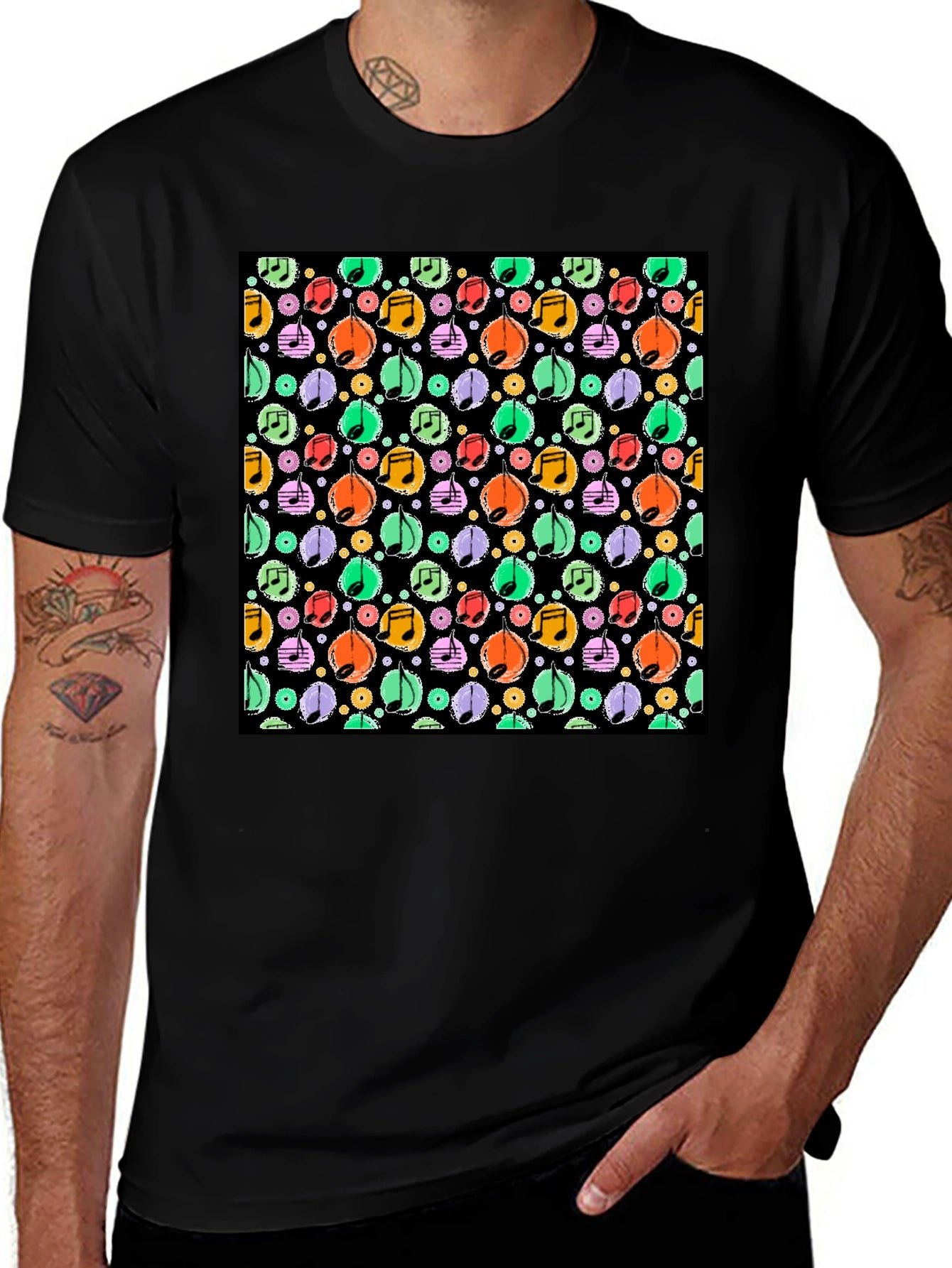 Music Notes Pattern T-Shirt