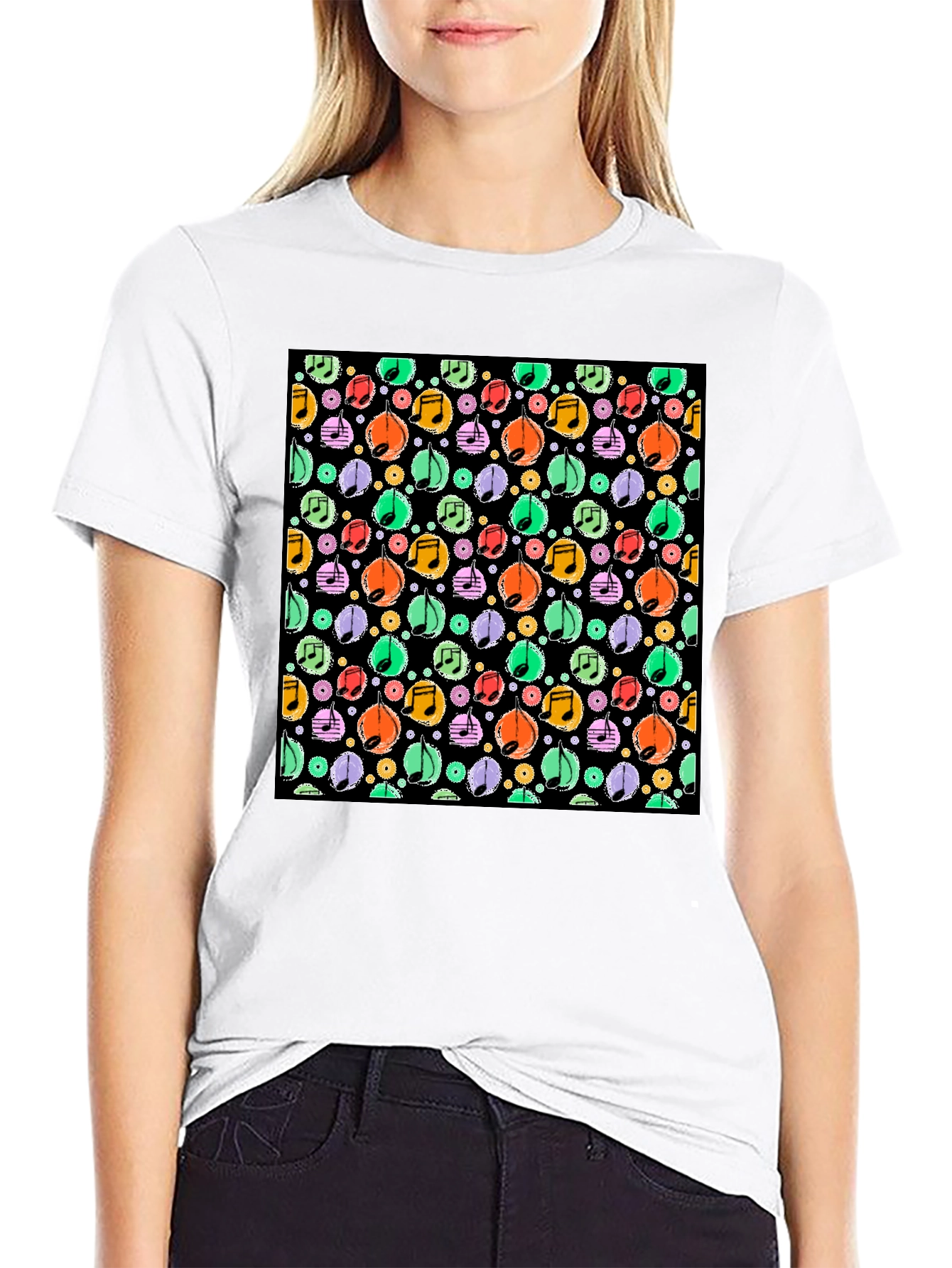 Music Notes Pattern T-Shirt