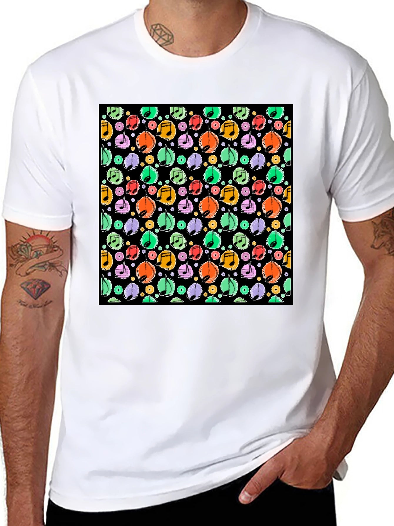 Music Notes Pattern T-Shirt