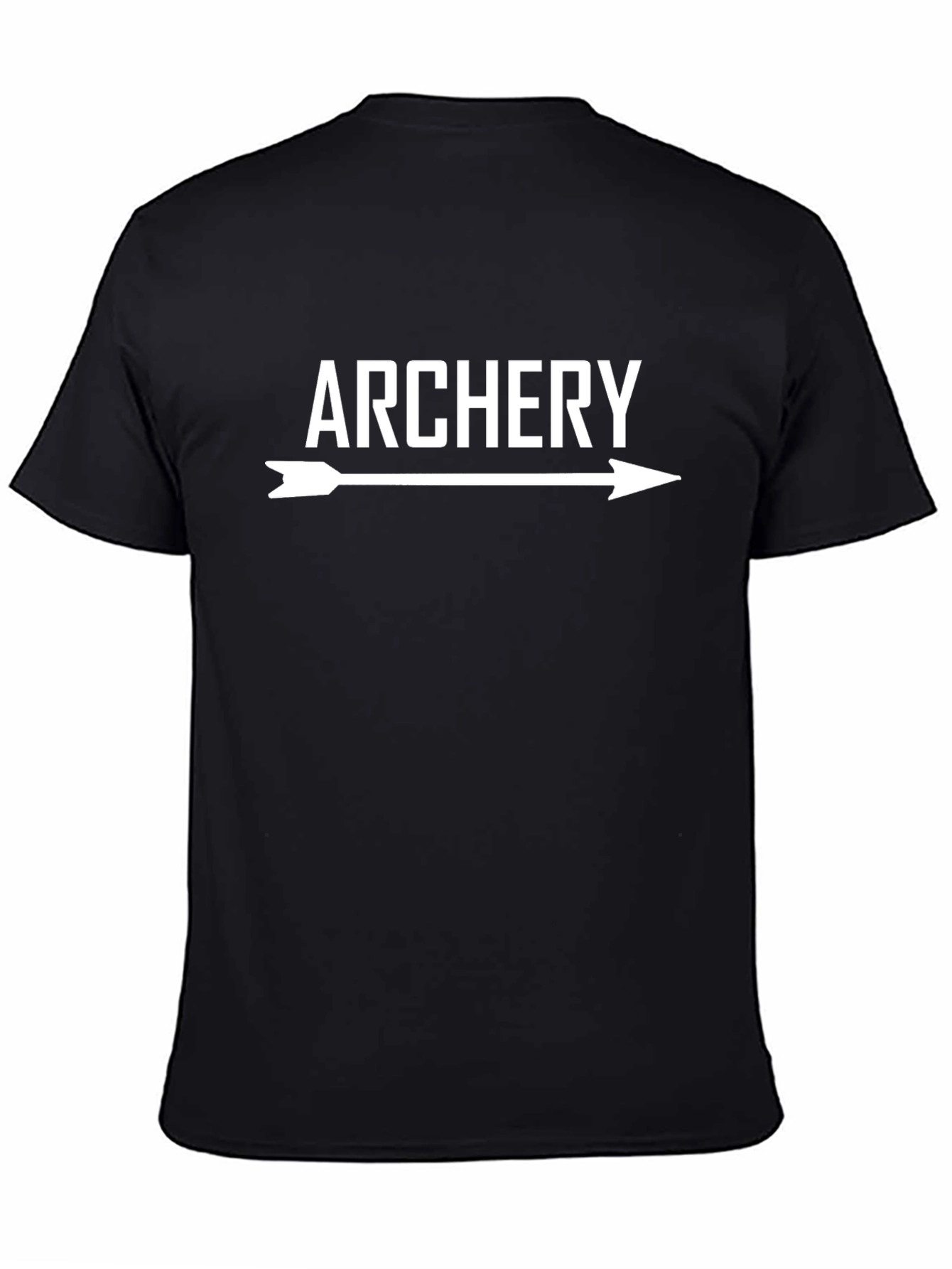 Archery Arrow Graphic Tee - Black Cotton T-Shirt