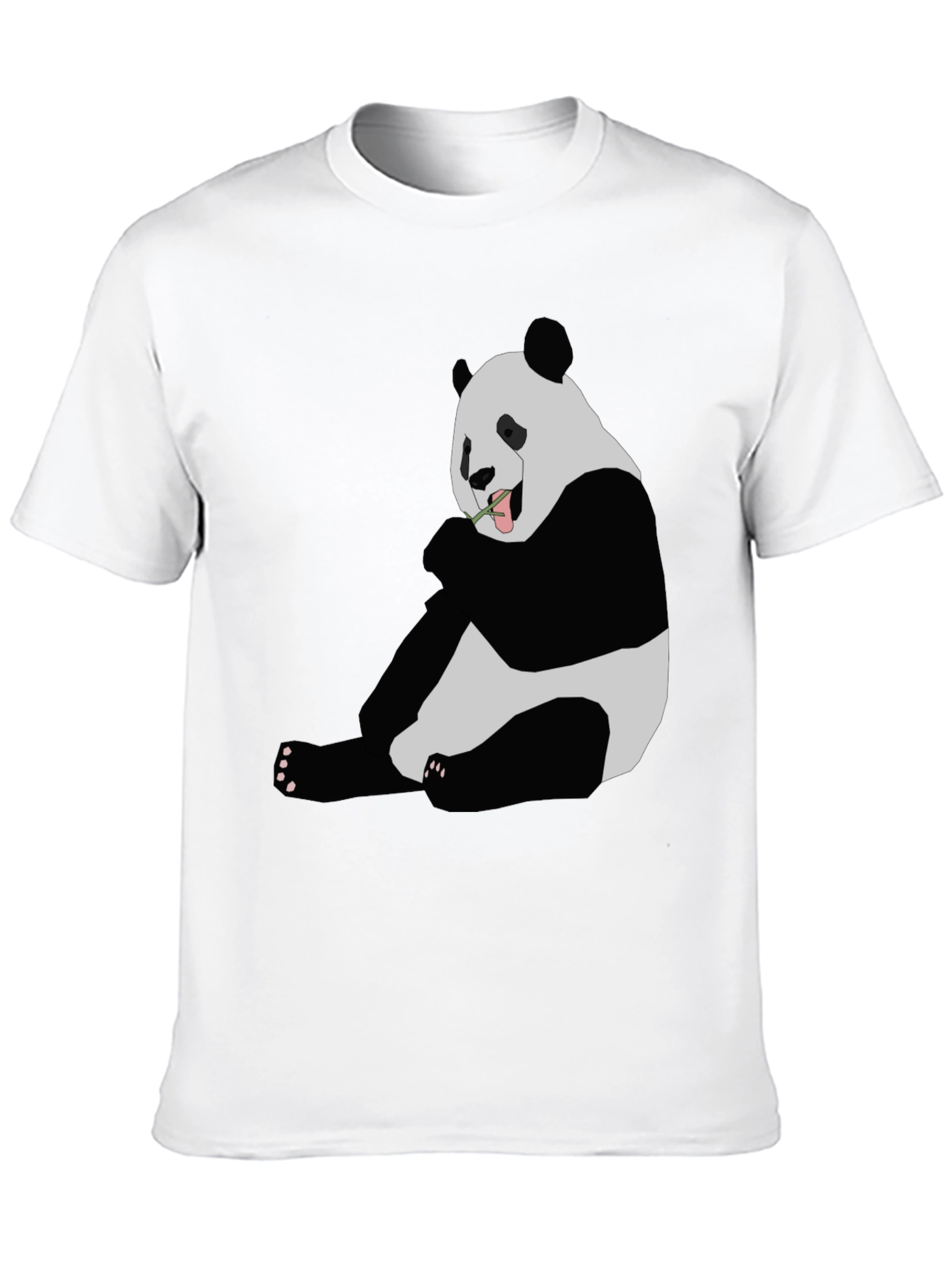 Panda Graphic Print Black T-Shirt