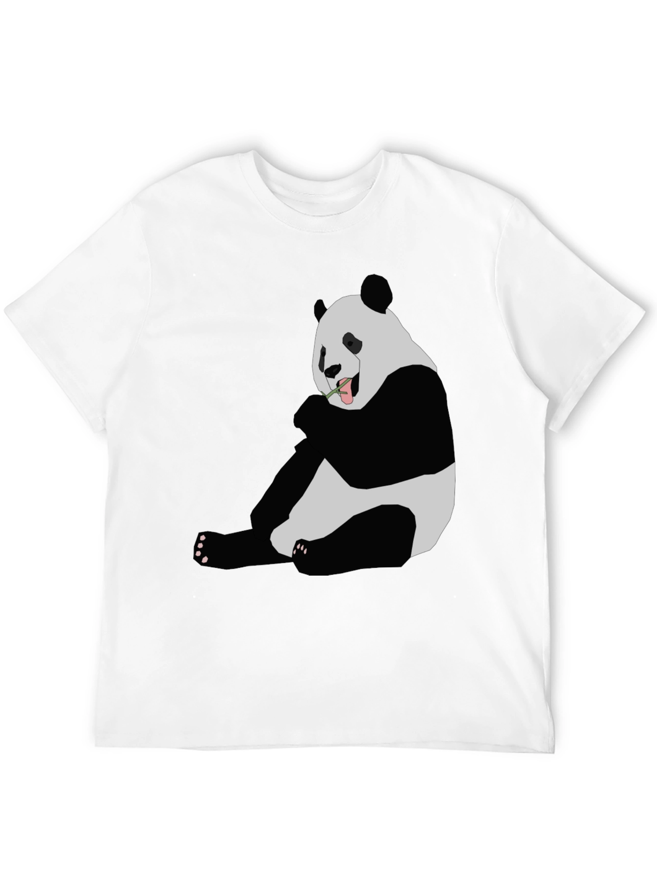 Panda Graphic Print Black T-Shirt