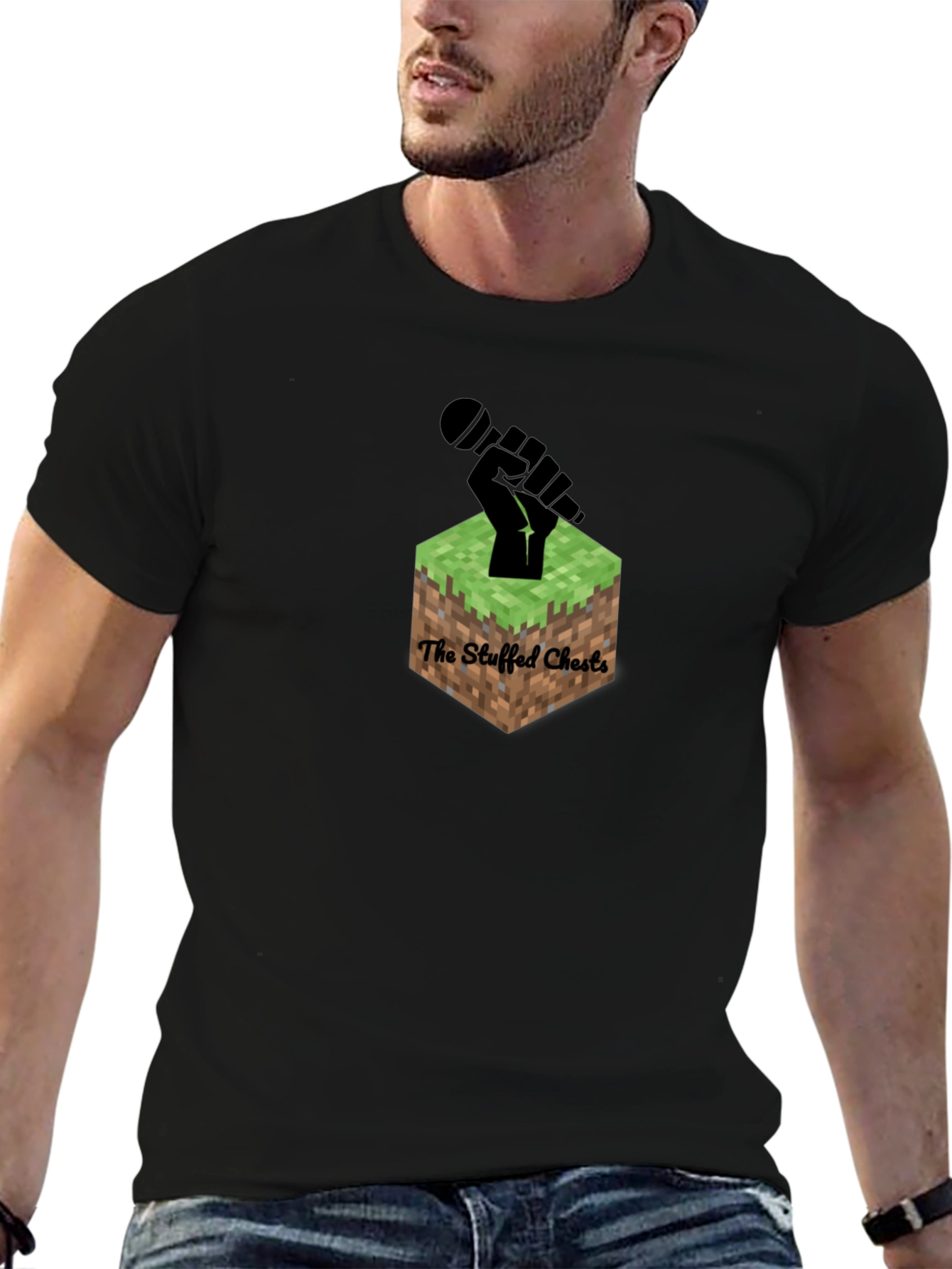 The Stuffed Chests Black Graphic Tee