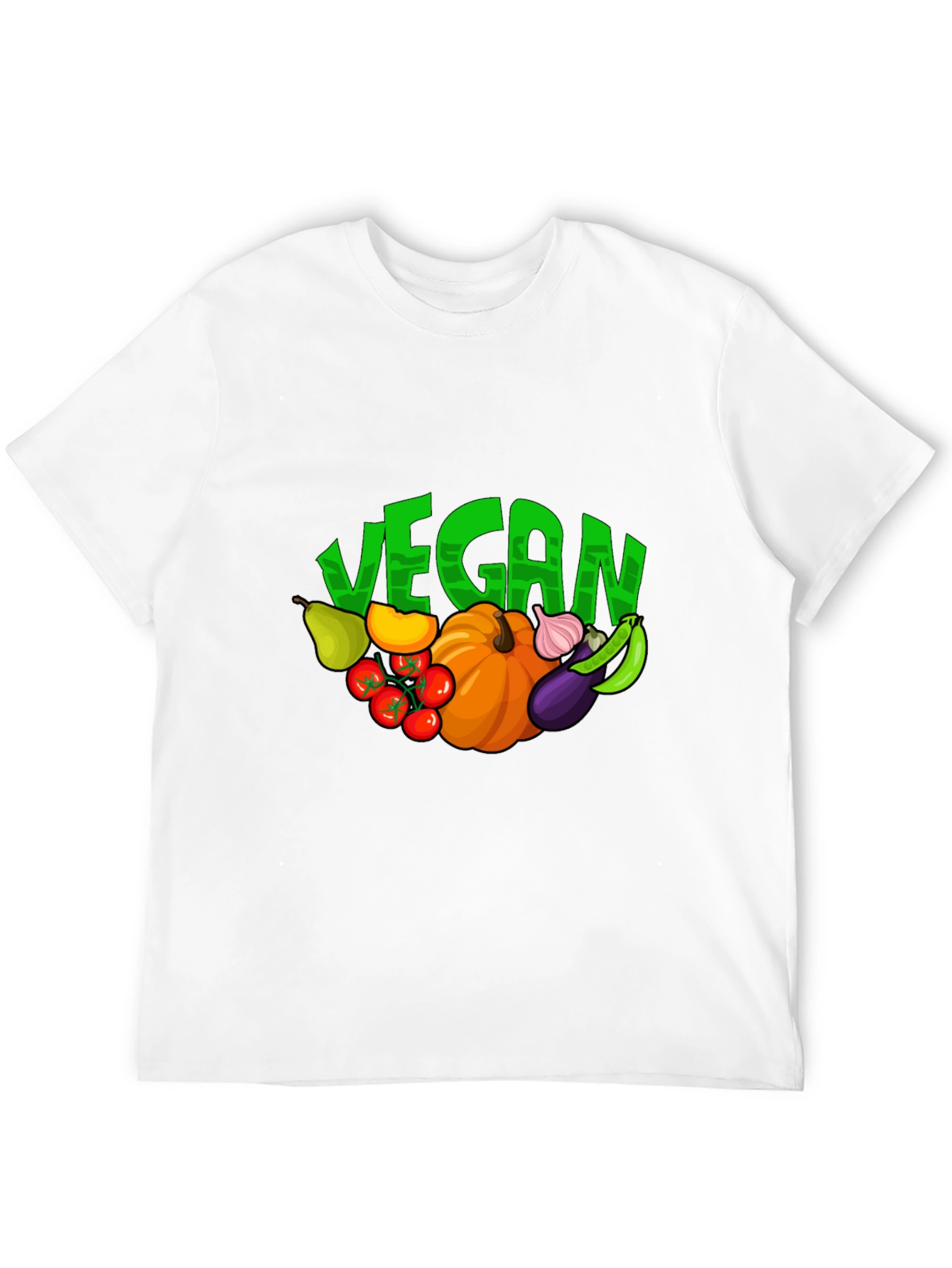 Vegan Vegetable Graphic Print T-Shirt