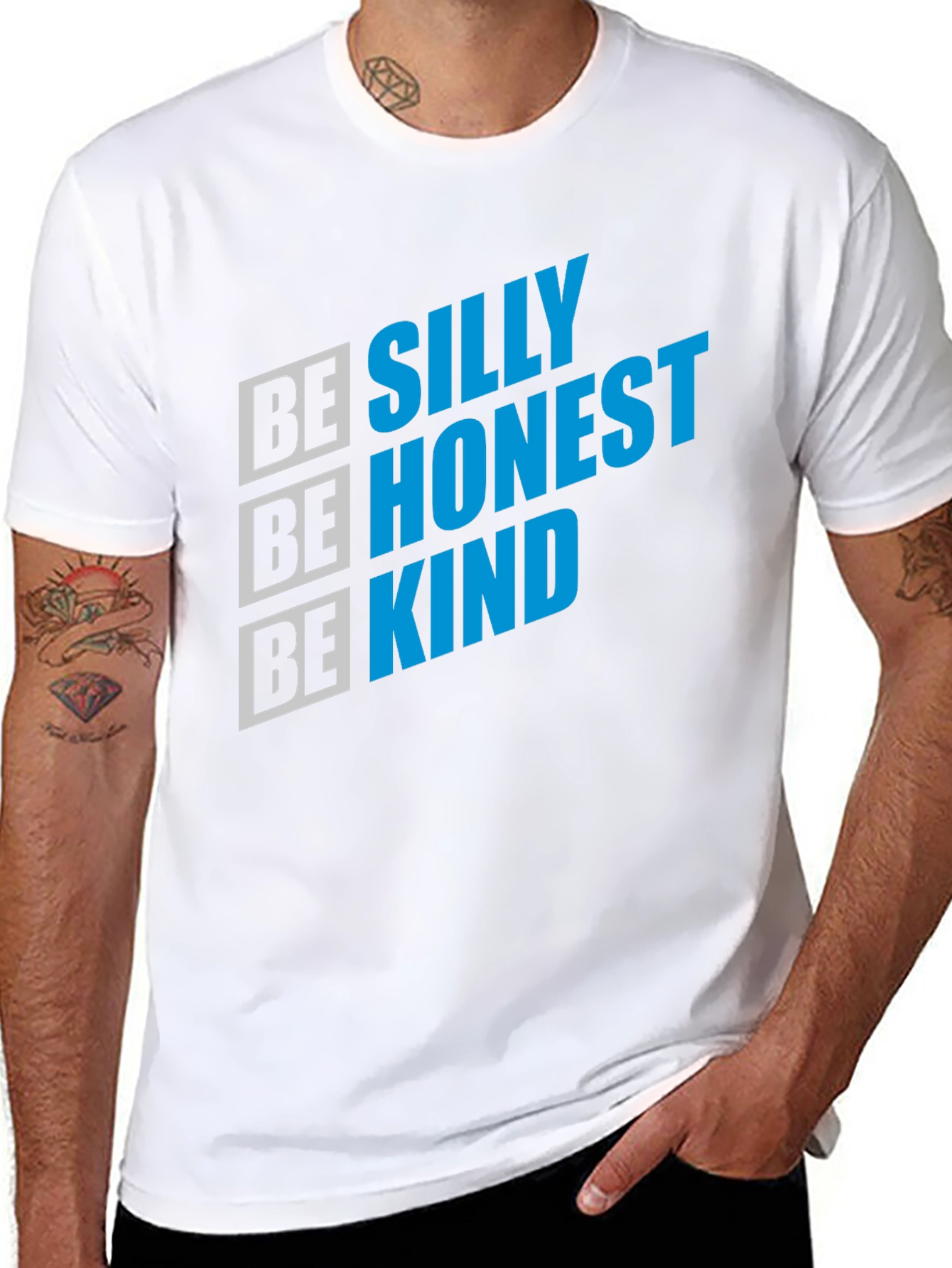 Be Silly Honest Kind Graphic Tee - Black
