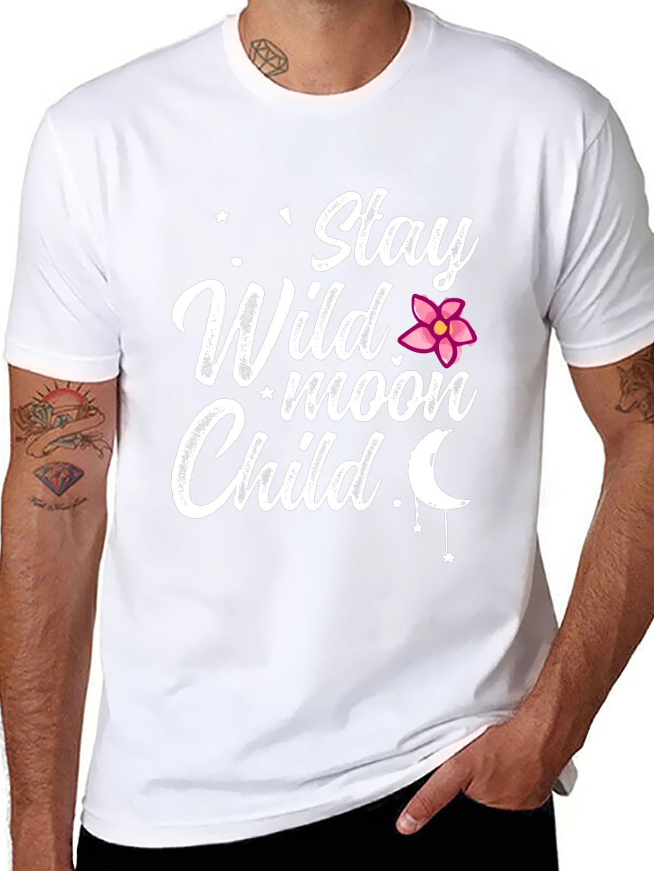 Stay Wild Moon Child Black T-Shirt