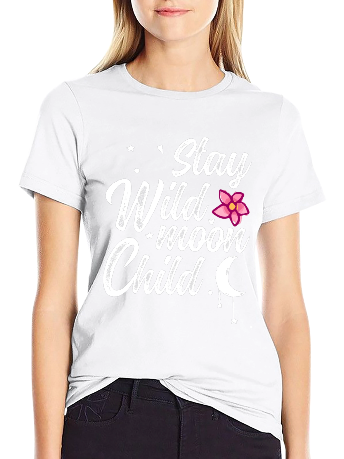 Stay Wild Moon Child Black T-Shirt
