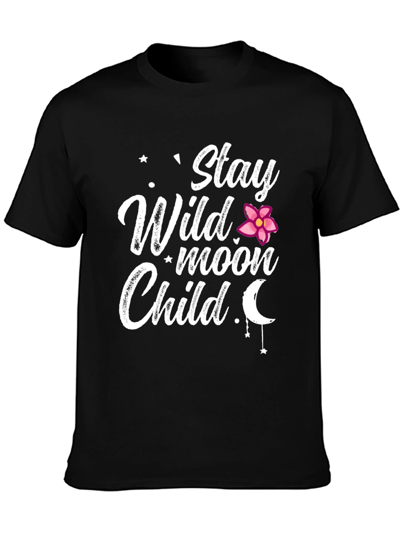 Stay Wild Moon Child Black T-Shirt