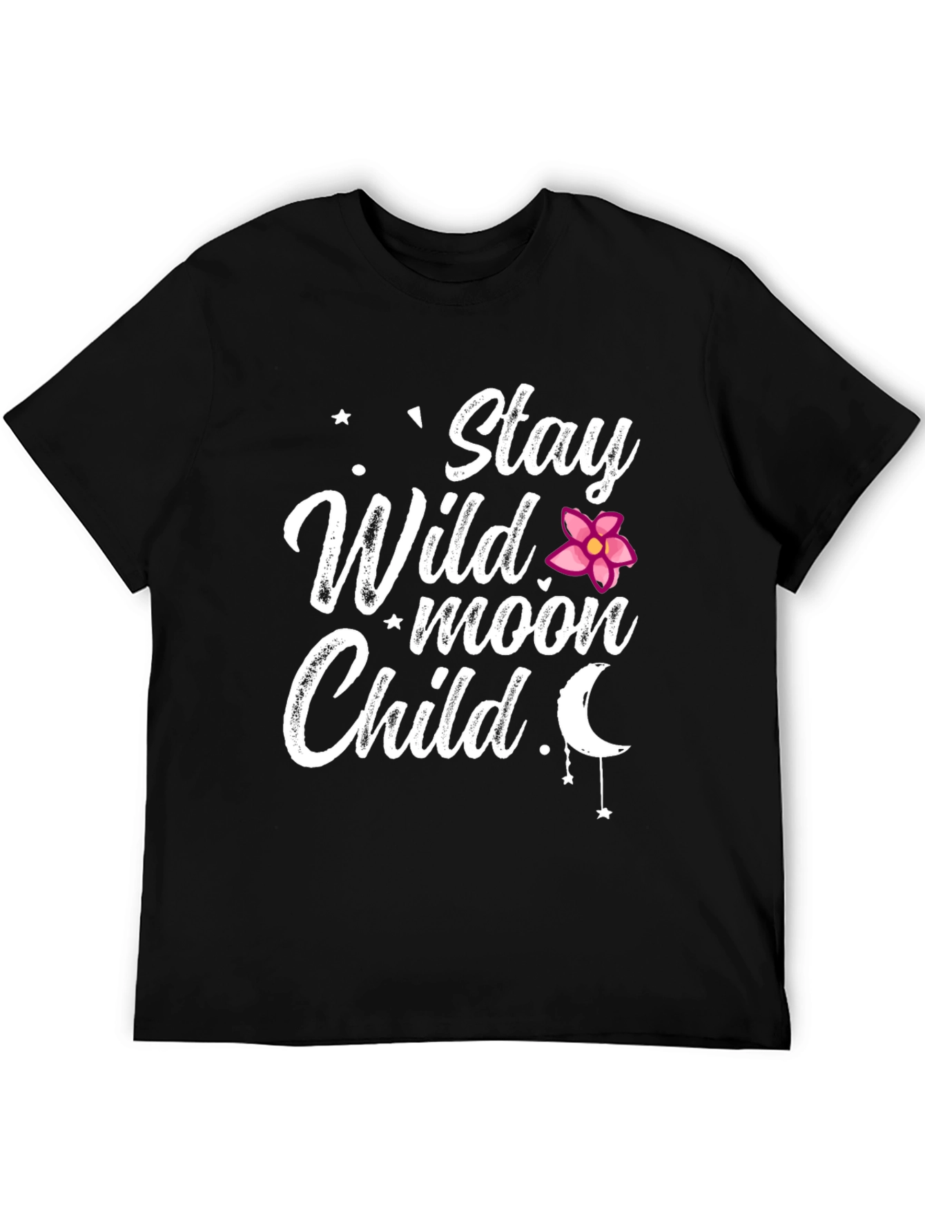 Stay Wild Moon Child Black T-Shirt