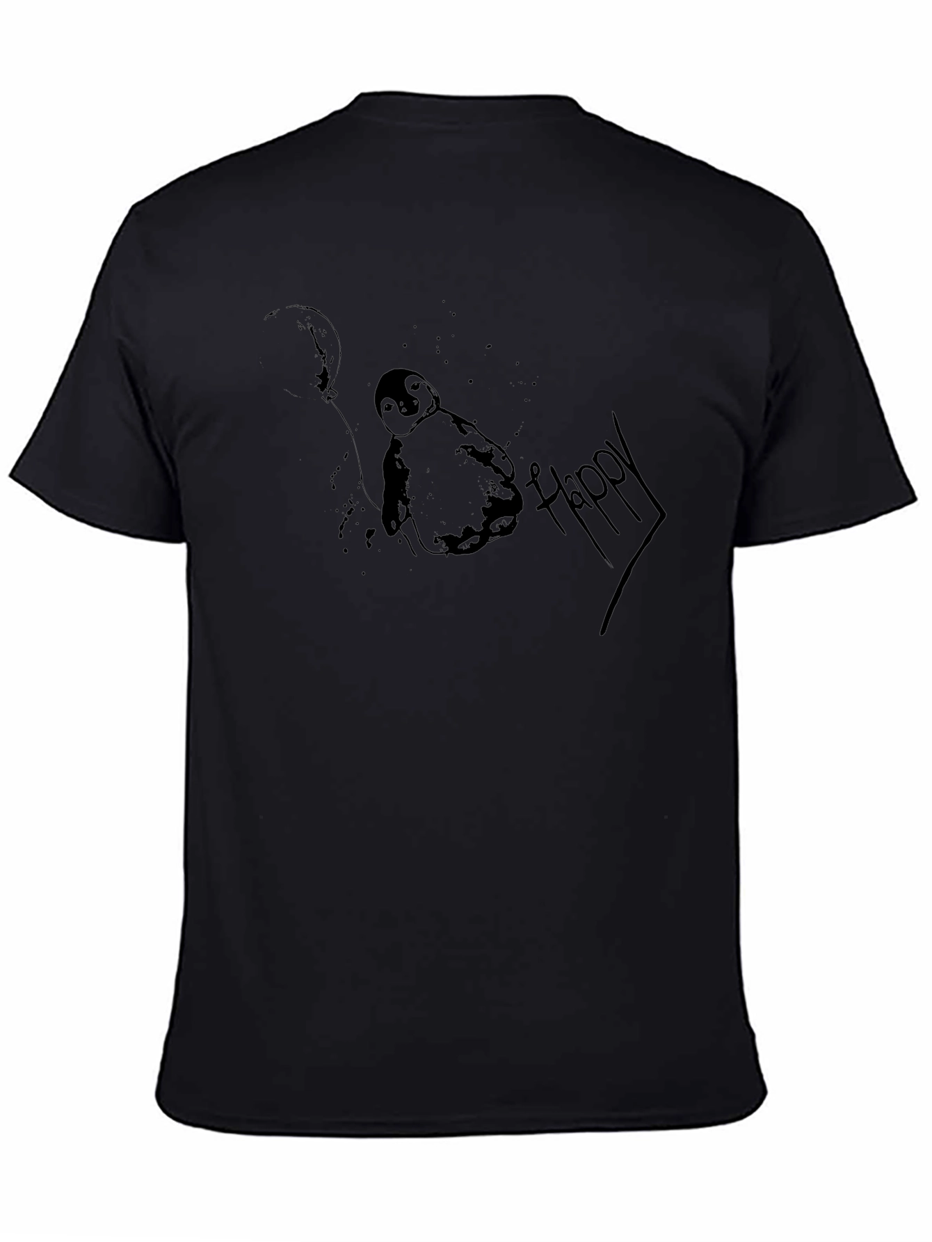 Penguin Happy Graphic Black T-Shirt