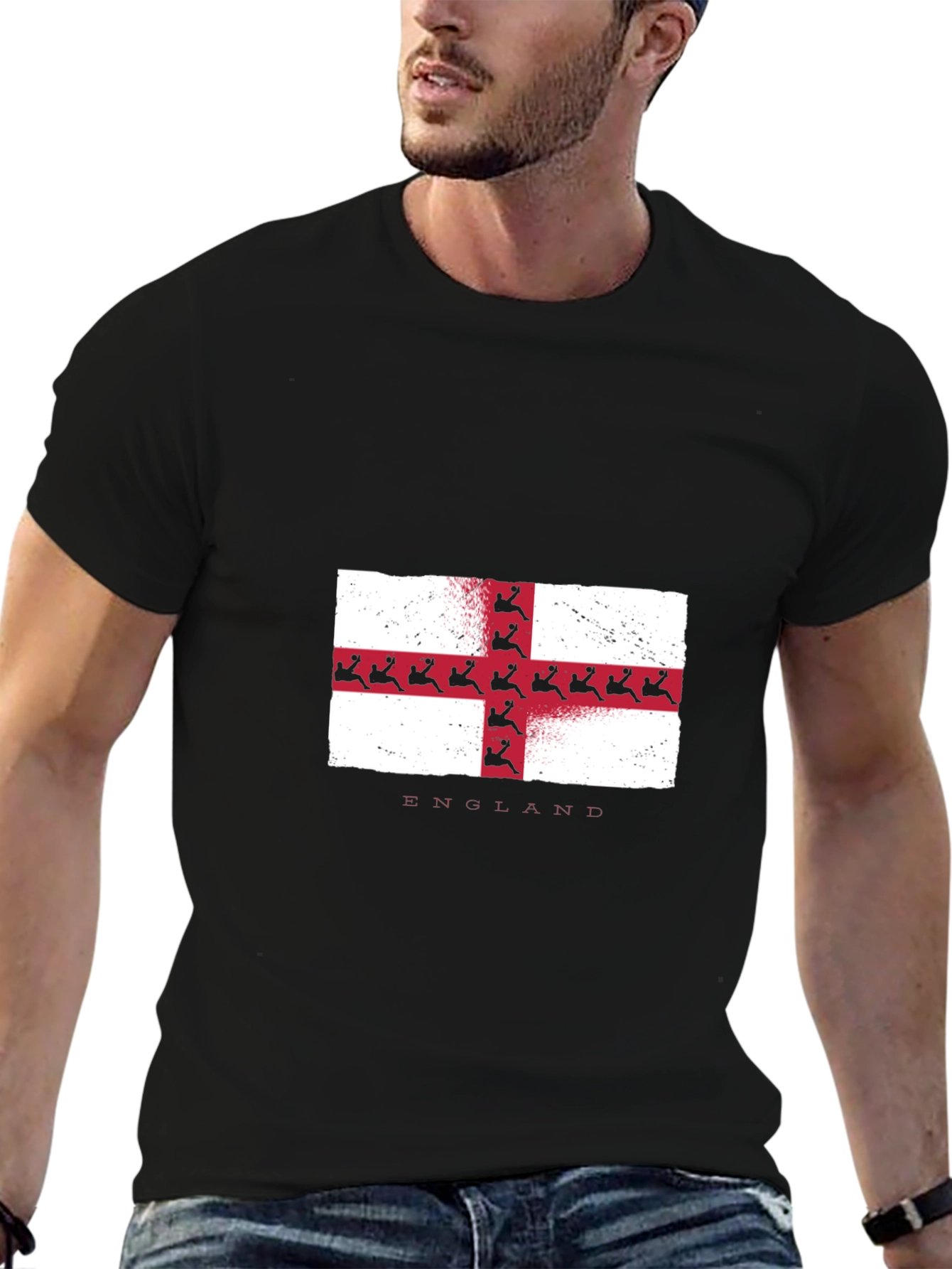 England Flag T-Shirt - Grunge Style Tee