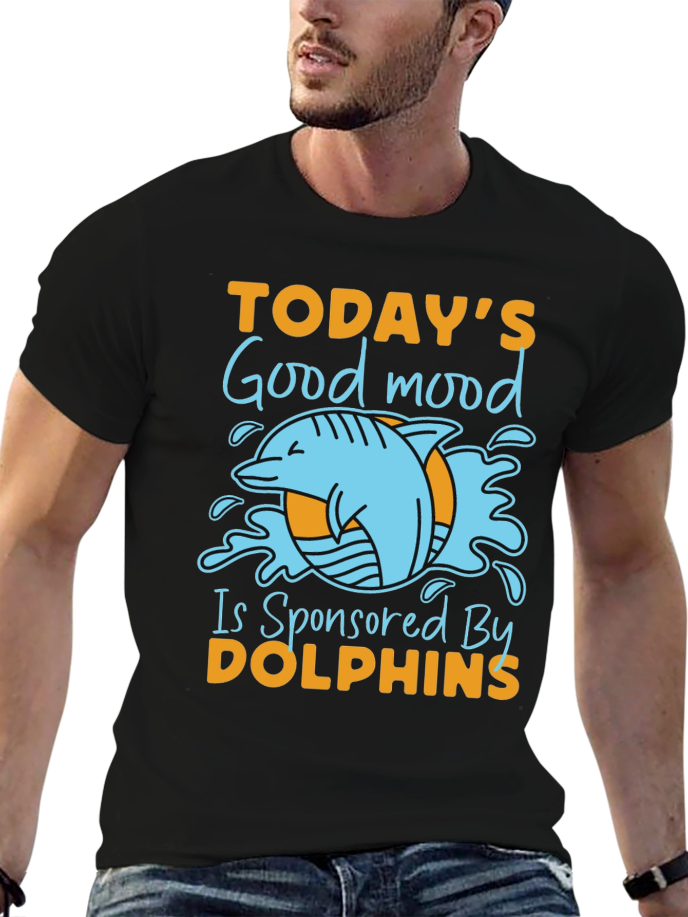 Dolphin Good Mood Graphic Tee - Unisex