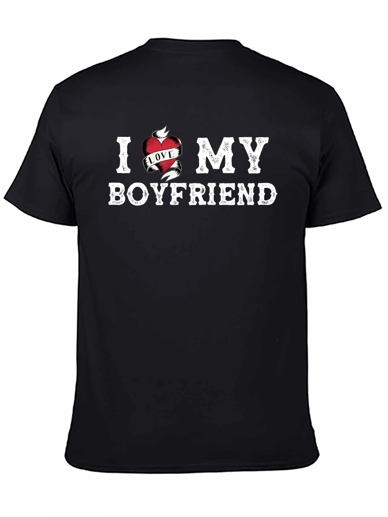 I Heart My Boyfriend Graphic Tee - Black