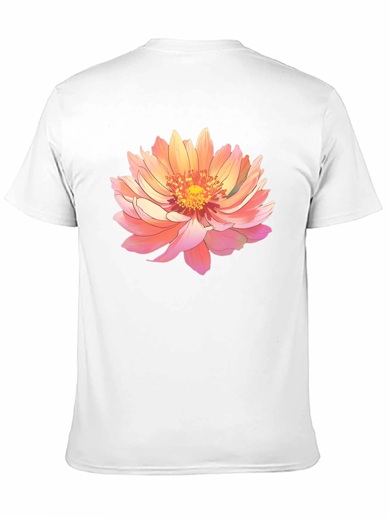 Floral Print Black Tee