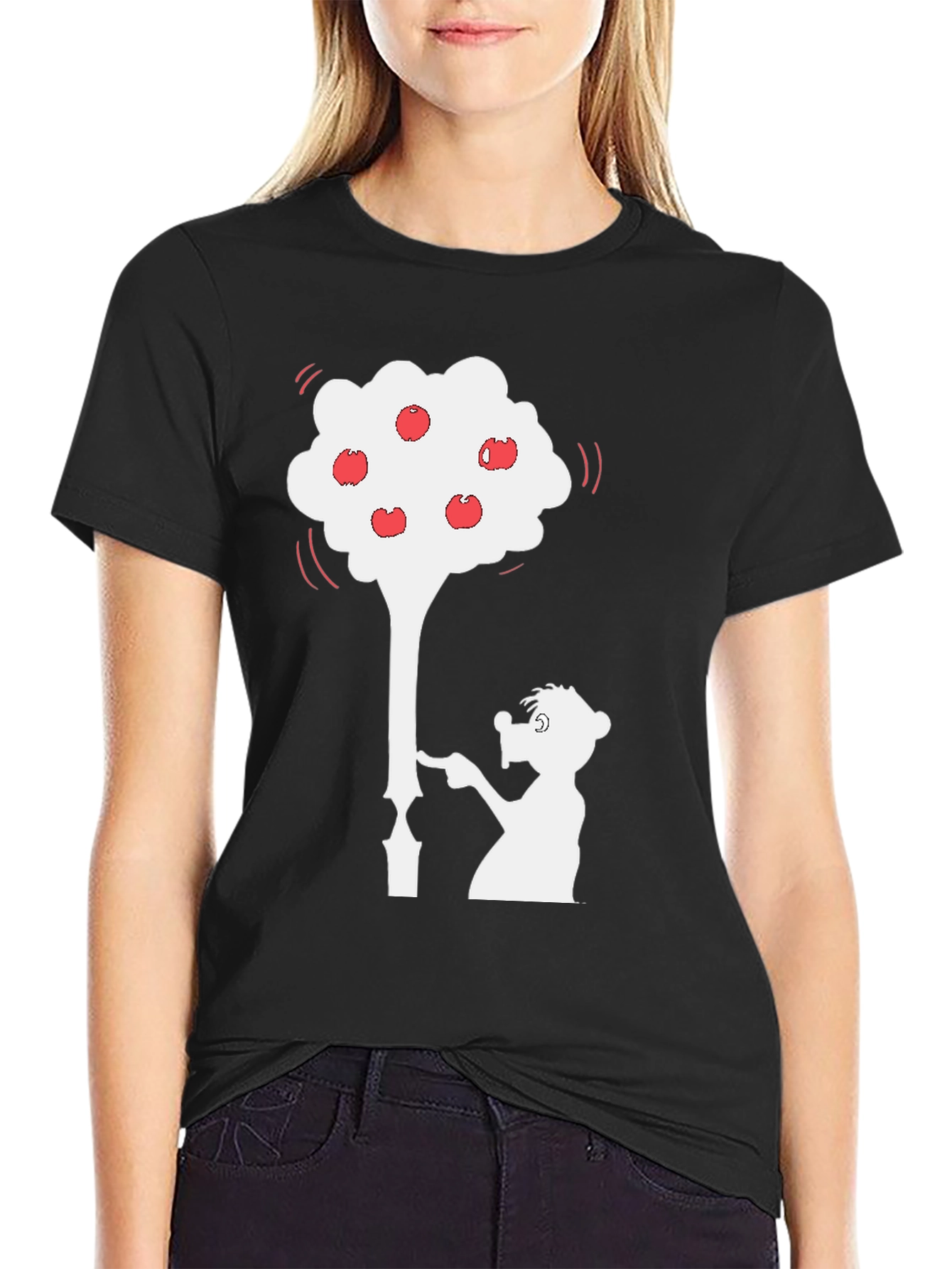 Whimsical Apple Tree Graphic T-Shirt - Unique Design