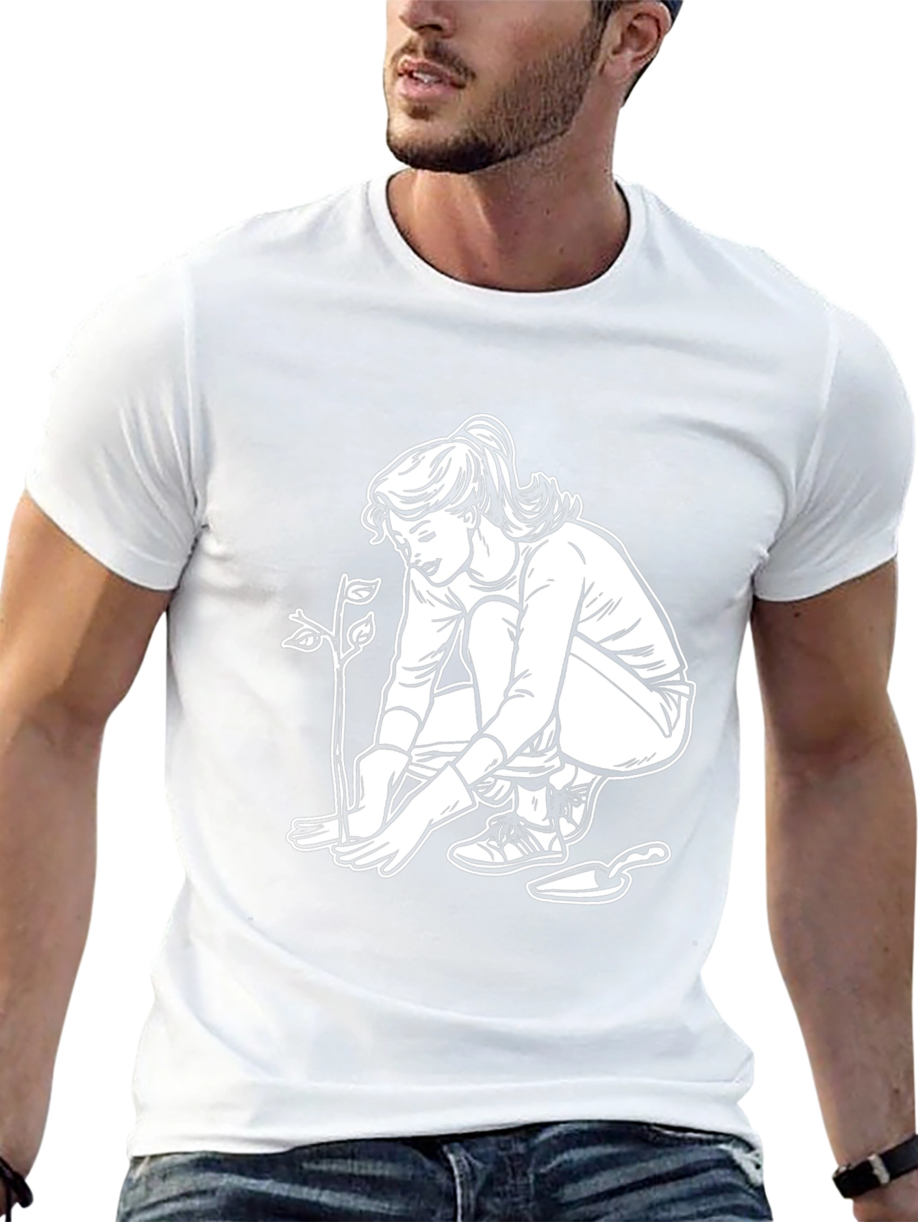 Gardener Woman Graphic Tee - Black
