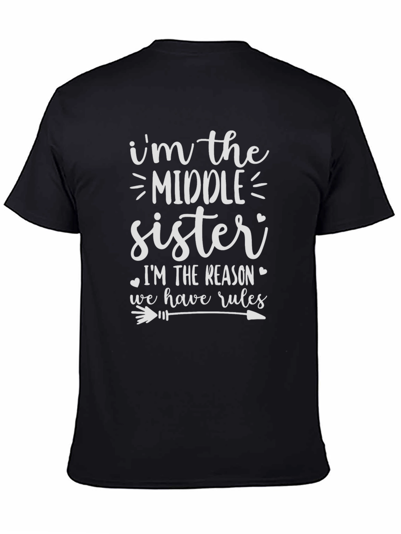 Funny Middle Sister Graphic T-Shirt