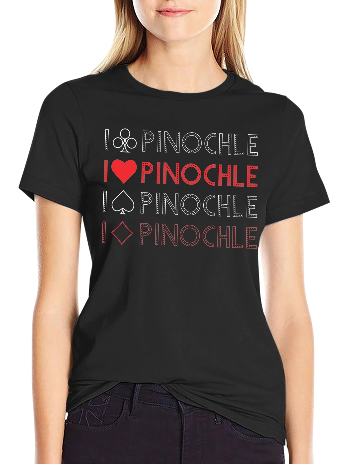 I Love Pinochle T-Shirt: Card Game Enthusiast Apparel