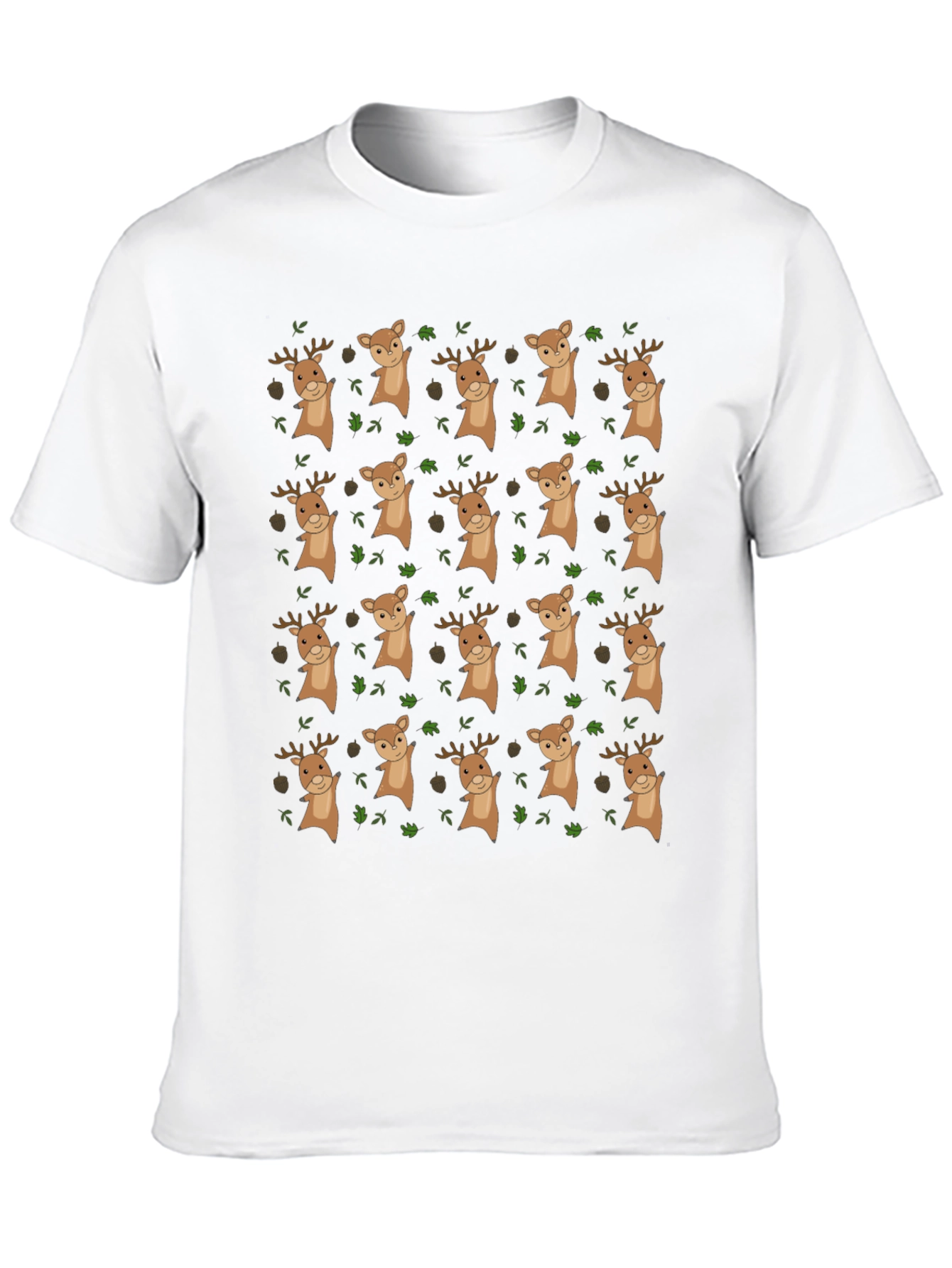 Novelty Deer Pattern T-Shirt