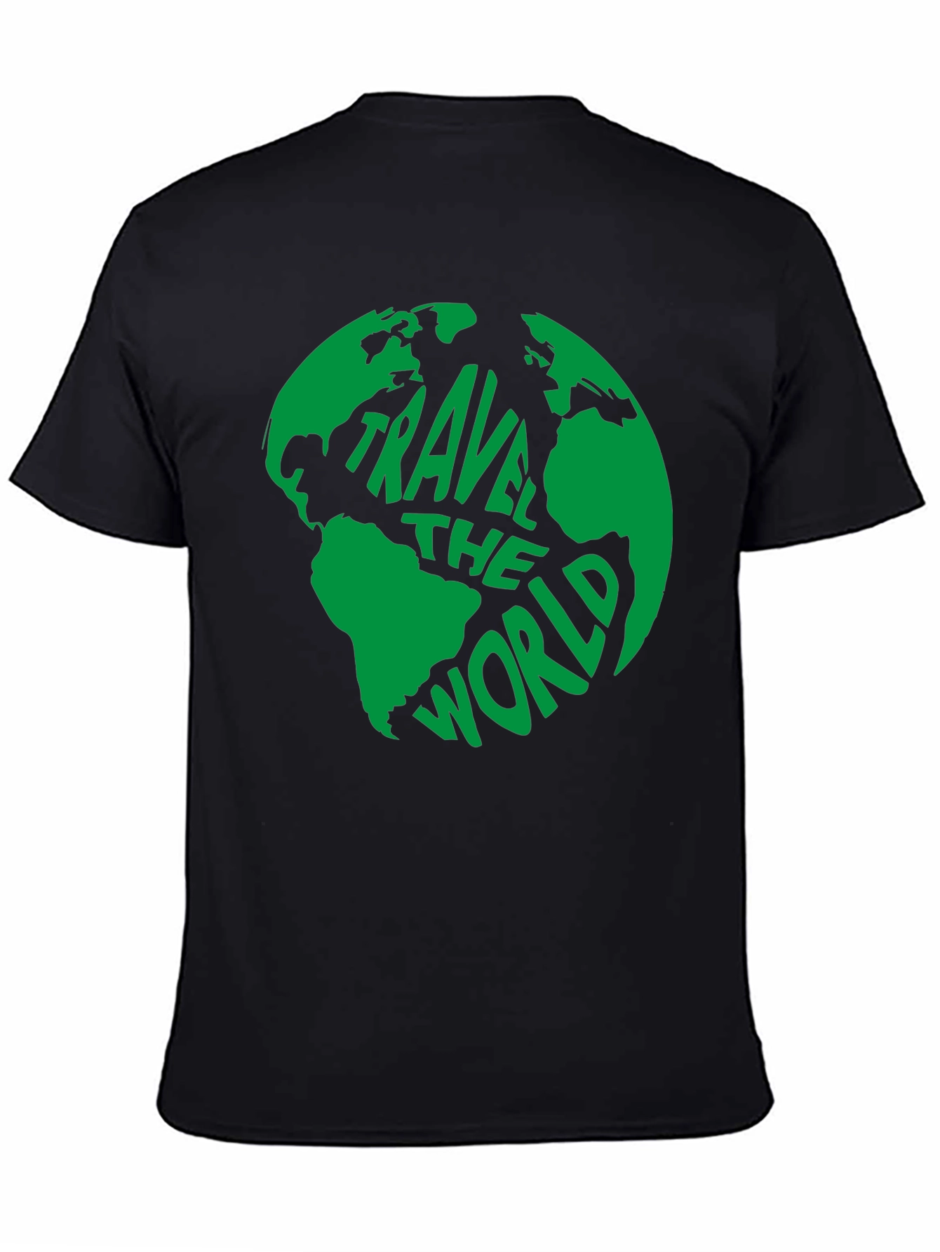 Travel The World Graphic T-Shirt - Black