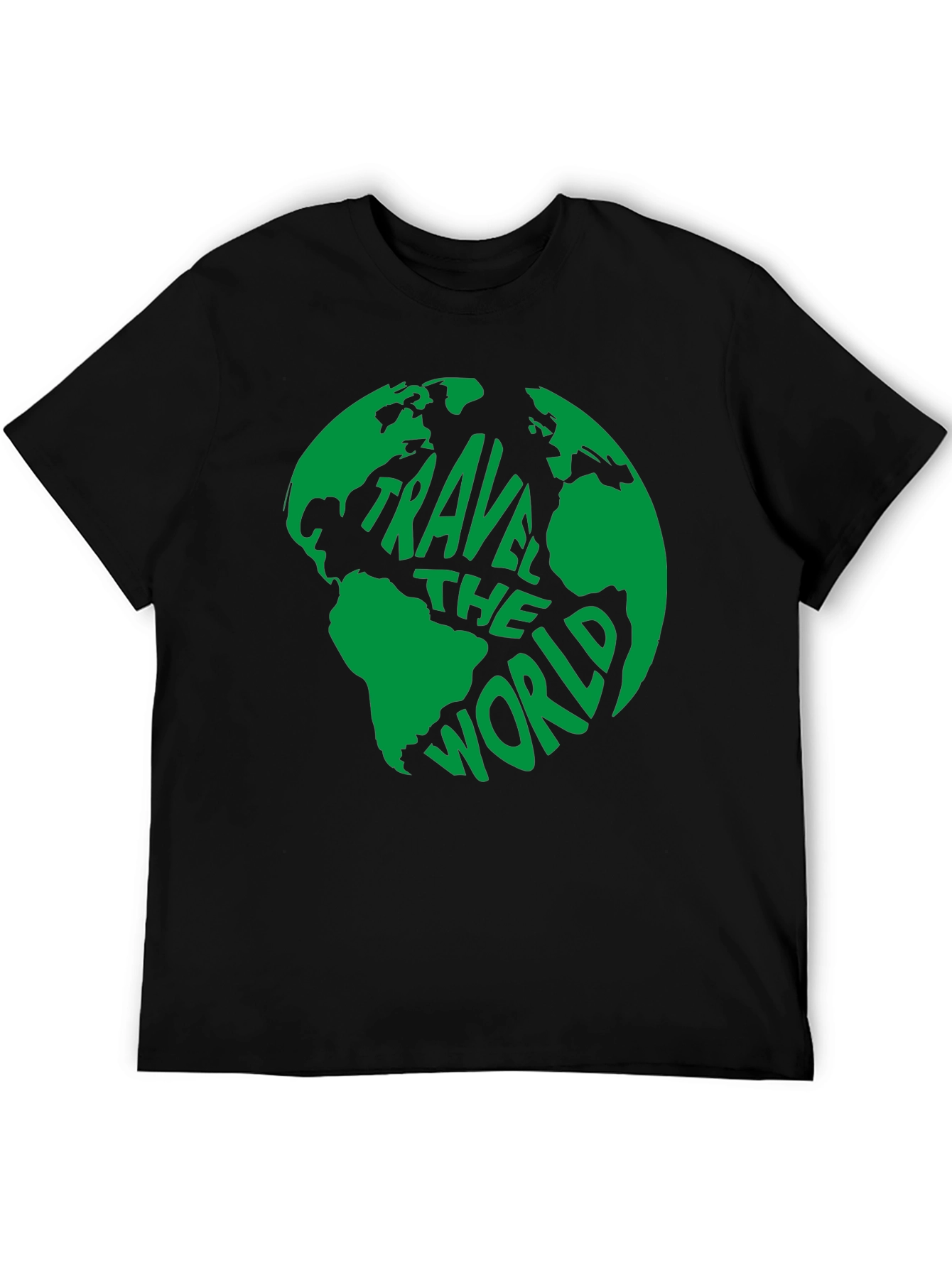 Travel The World Graphic T-Shirt - Black