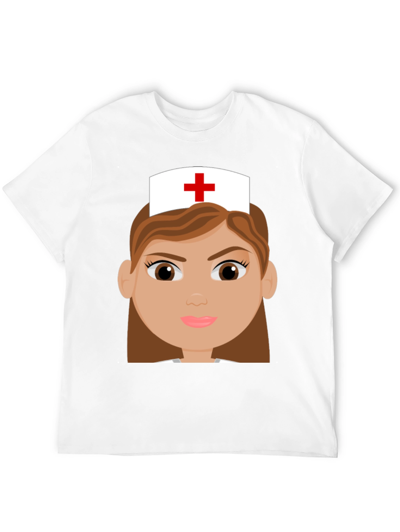 Cartoon Nurse Graphic Tee - Black T-Shirt
