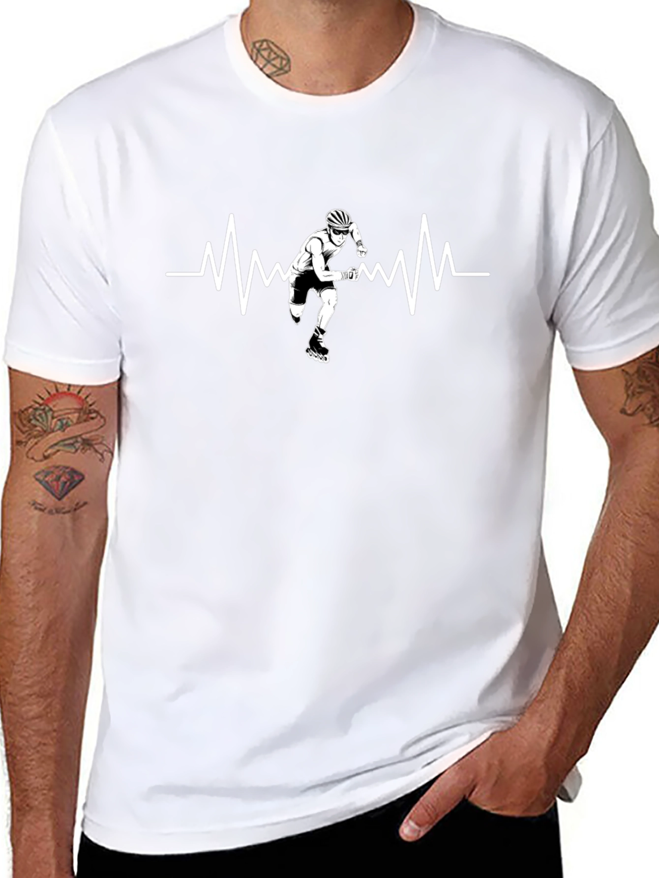 Roller Skating Heartbeat T-Shirt