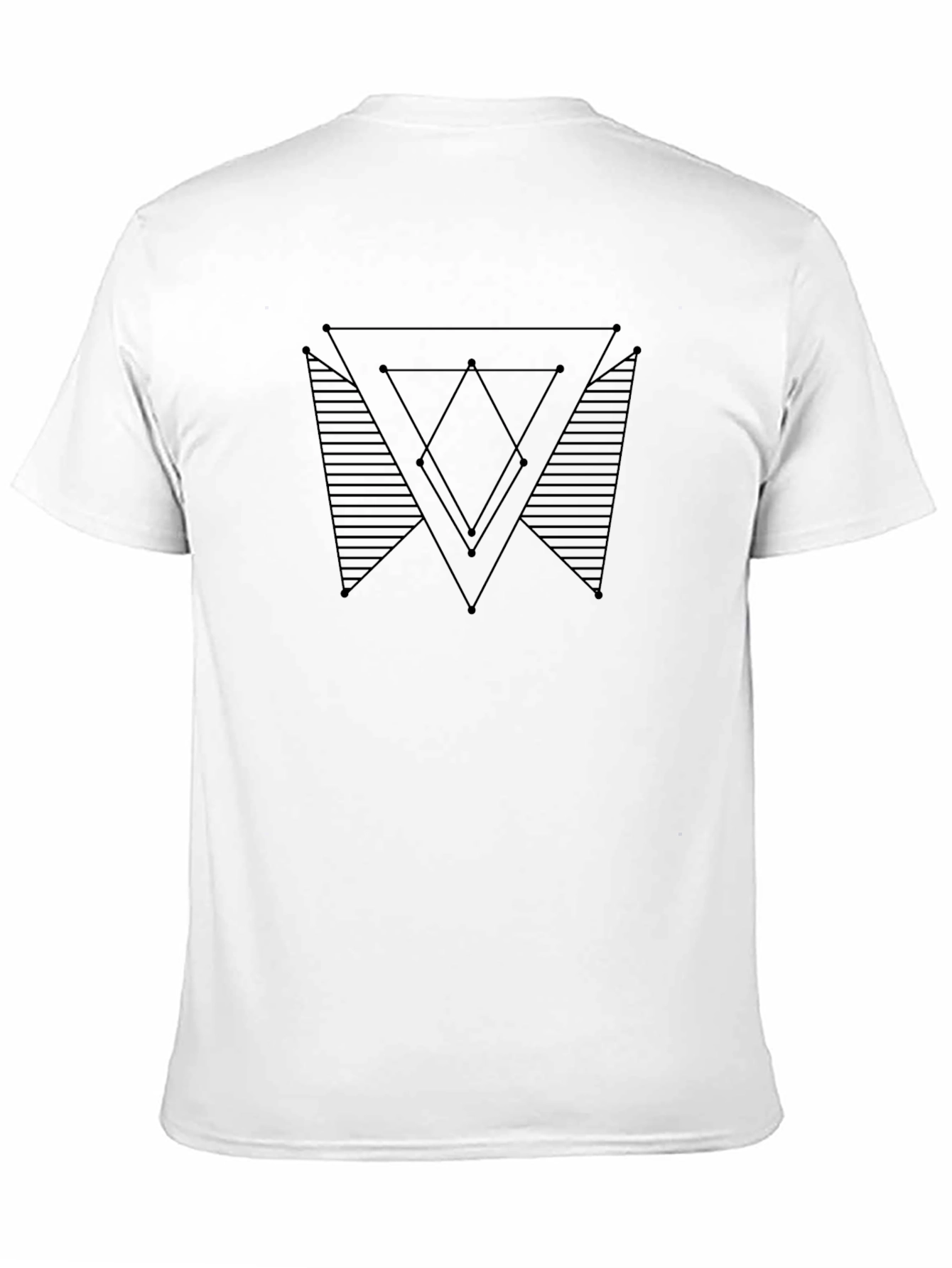 Geometric Triangle Graphic Print Black Tee