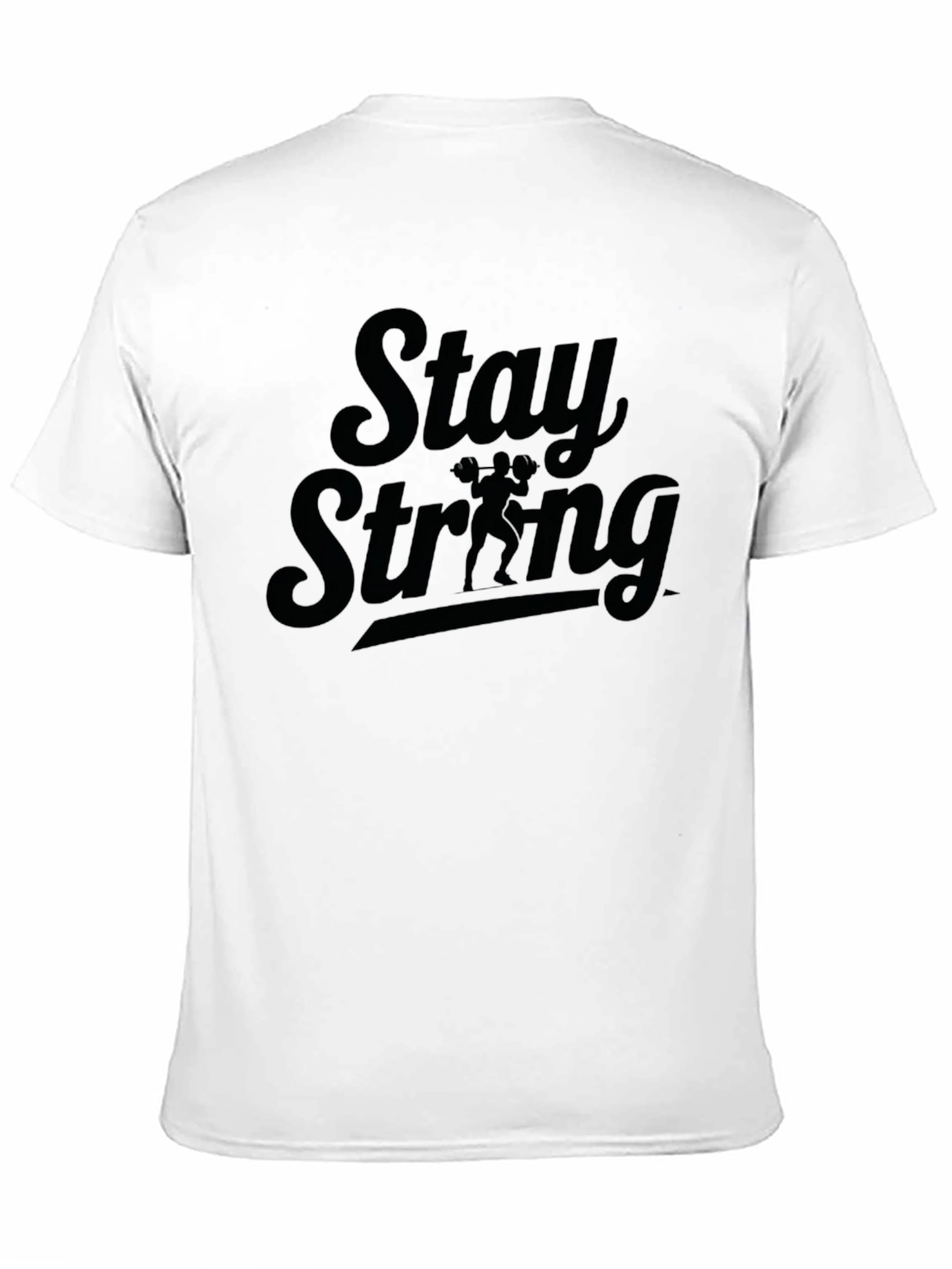 Stay Strong Black Graphic Tee for Men
