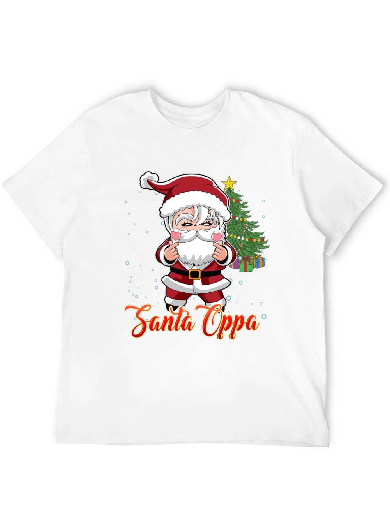 Santa Oppa Christmas T-Shirt: K-Pop Holiday Style