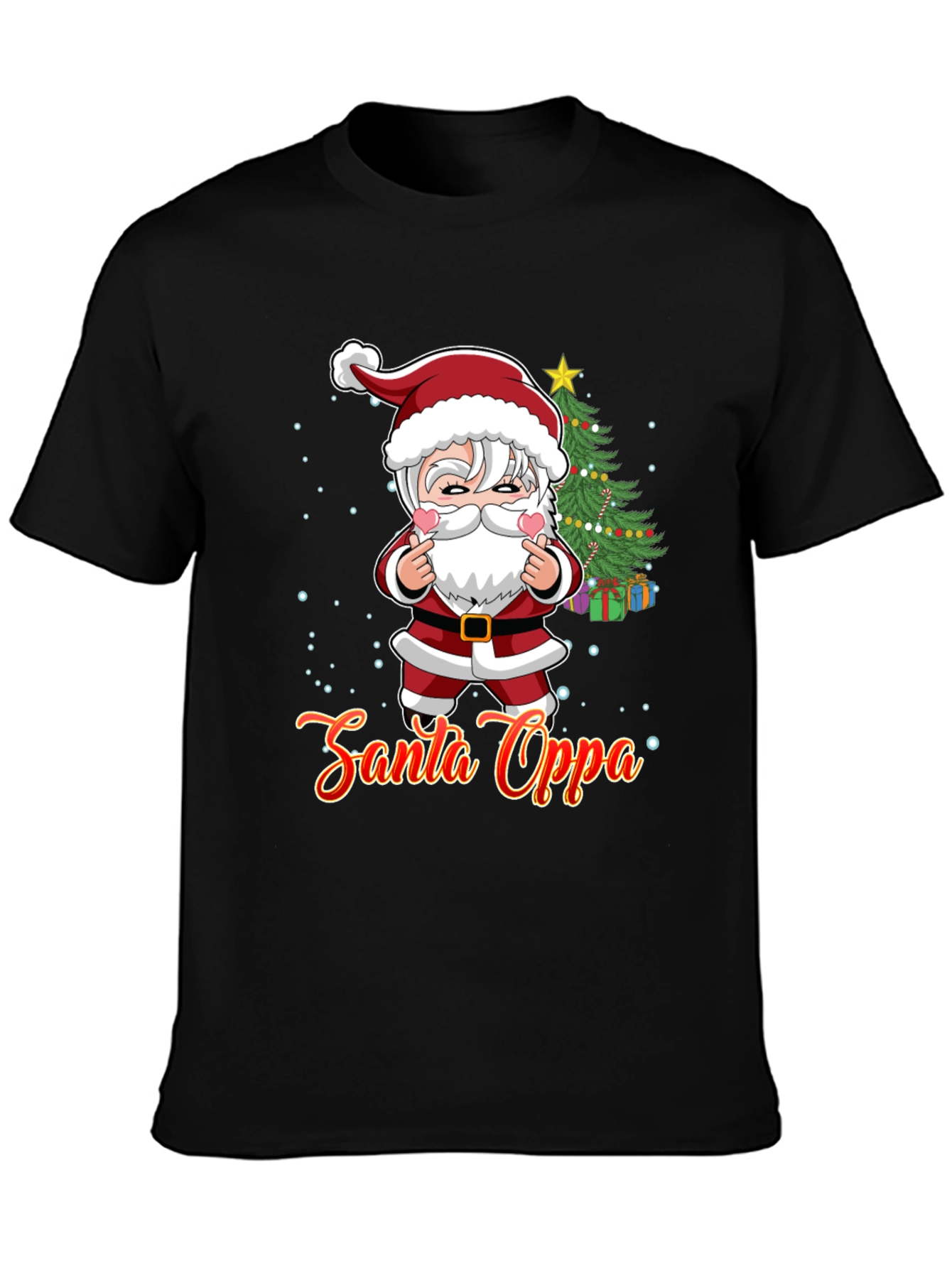 Santa Oppa Christmas T-Shirt: K-Pop Holiday Style