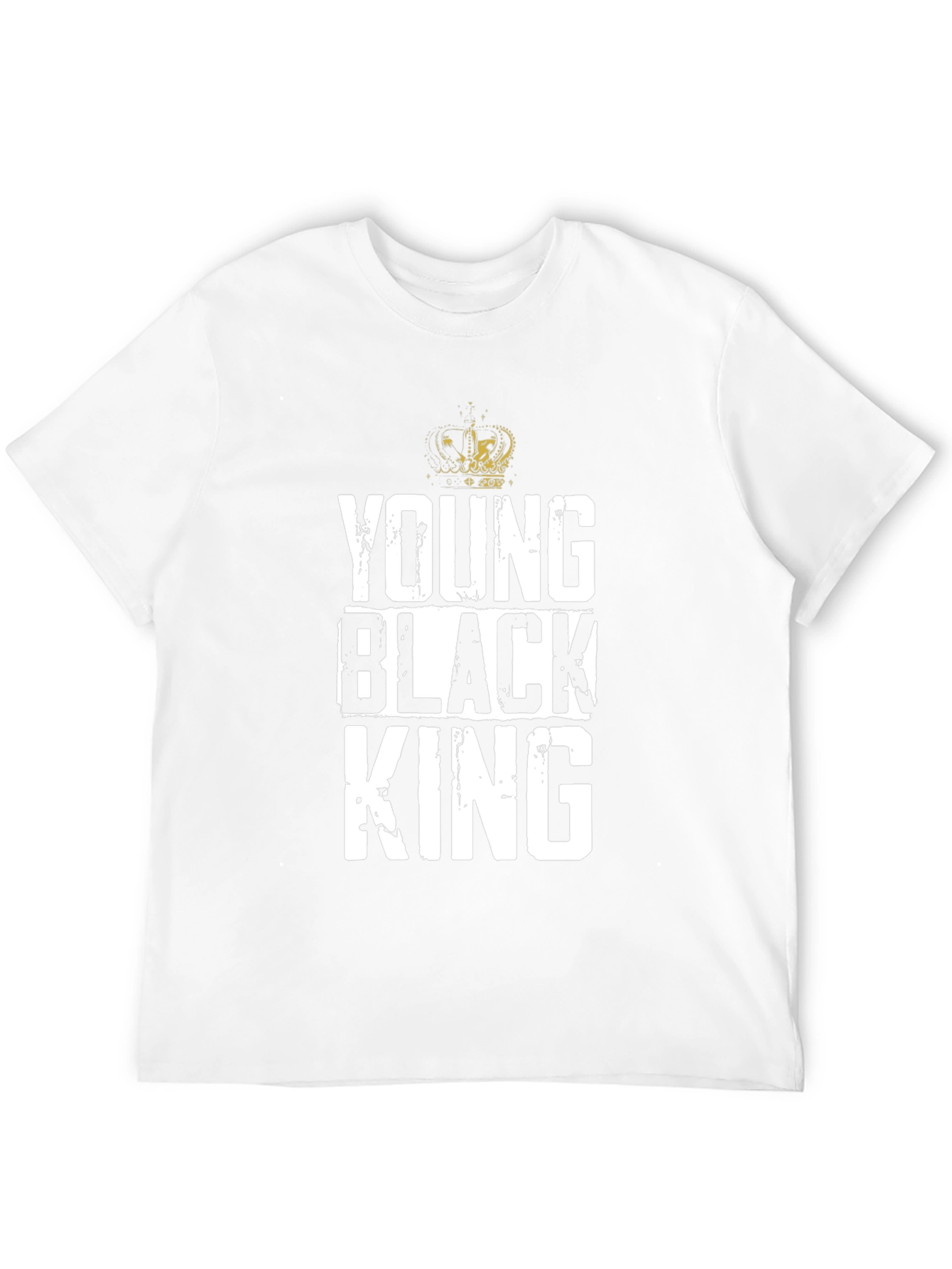 Young Black King Graphic Tee - Black Cotton