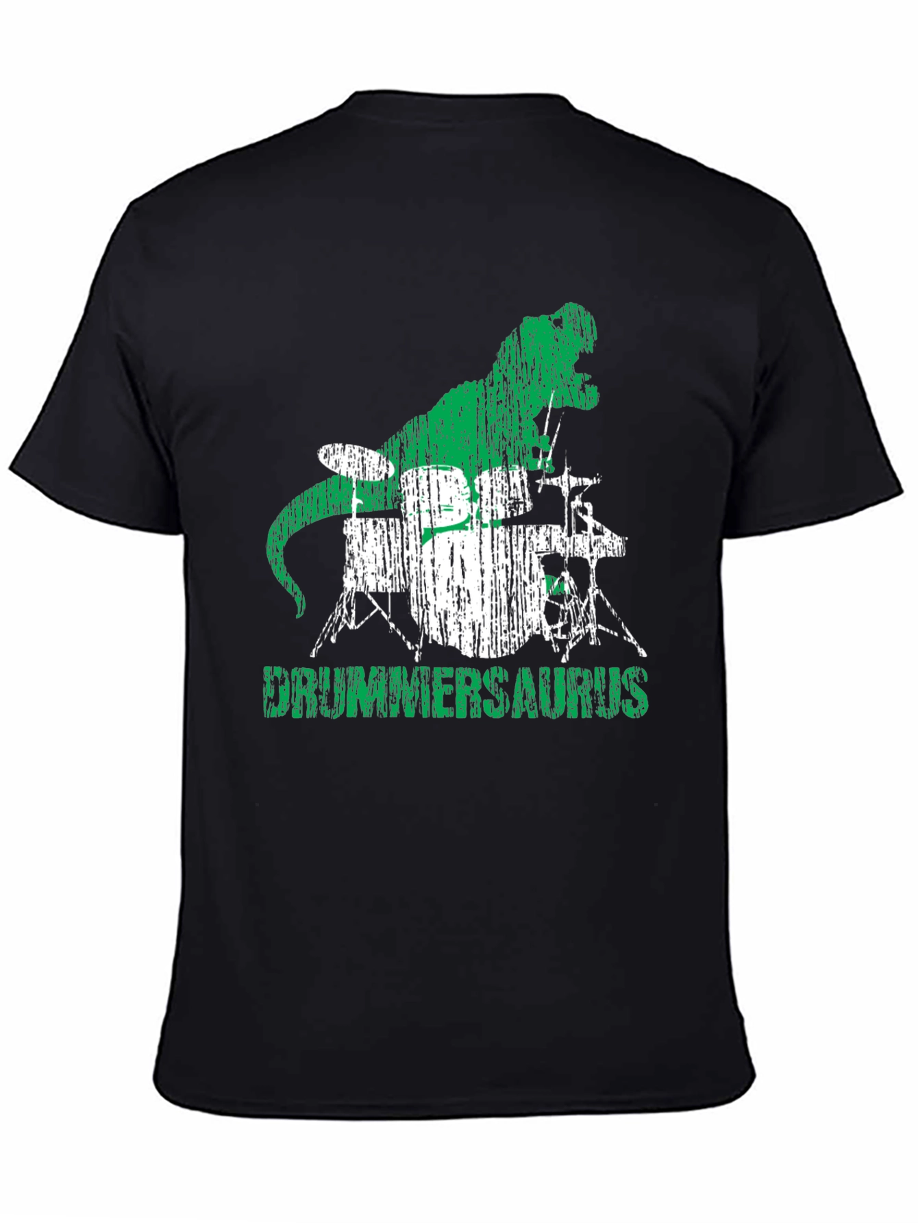 Drummersaurus T-Shirt - Rocking Dino Drummer Tee