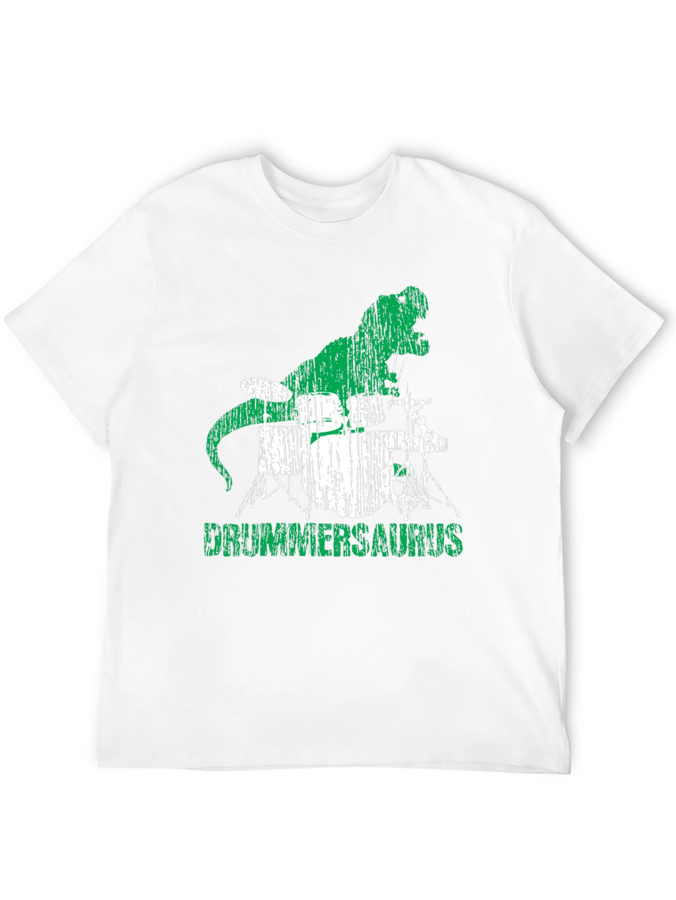Drummersaurus T-Shirt - Rocking Dino Drummer Tee