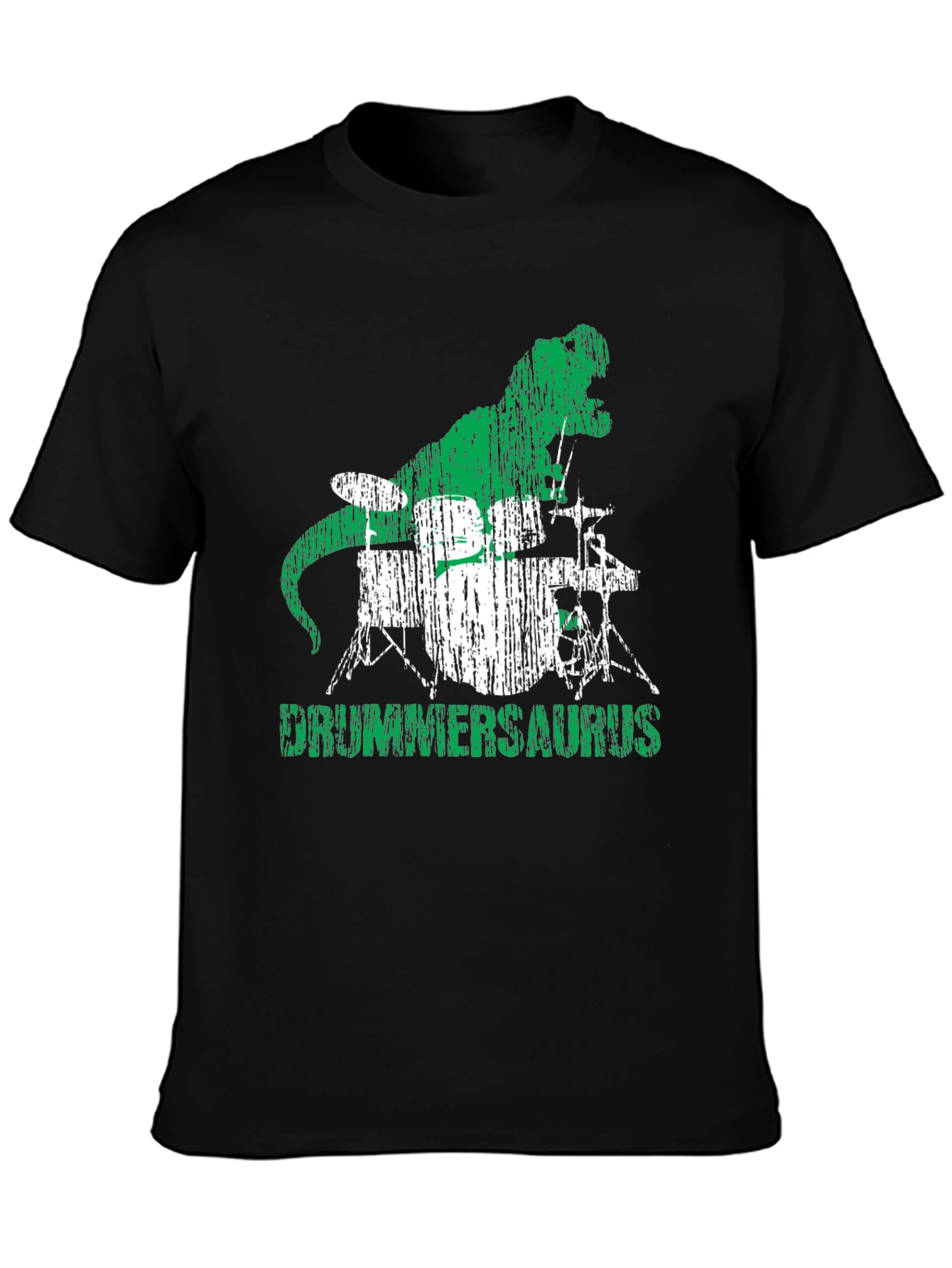 Drummersaurus T-Shirt - Rocking Dino Drummer Tee