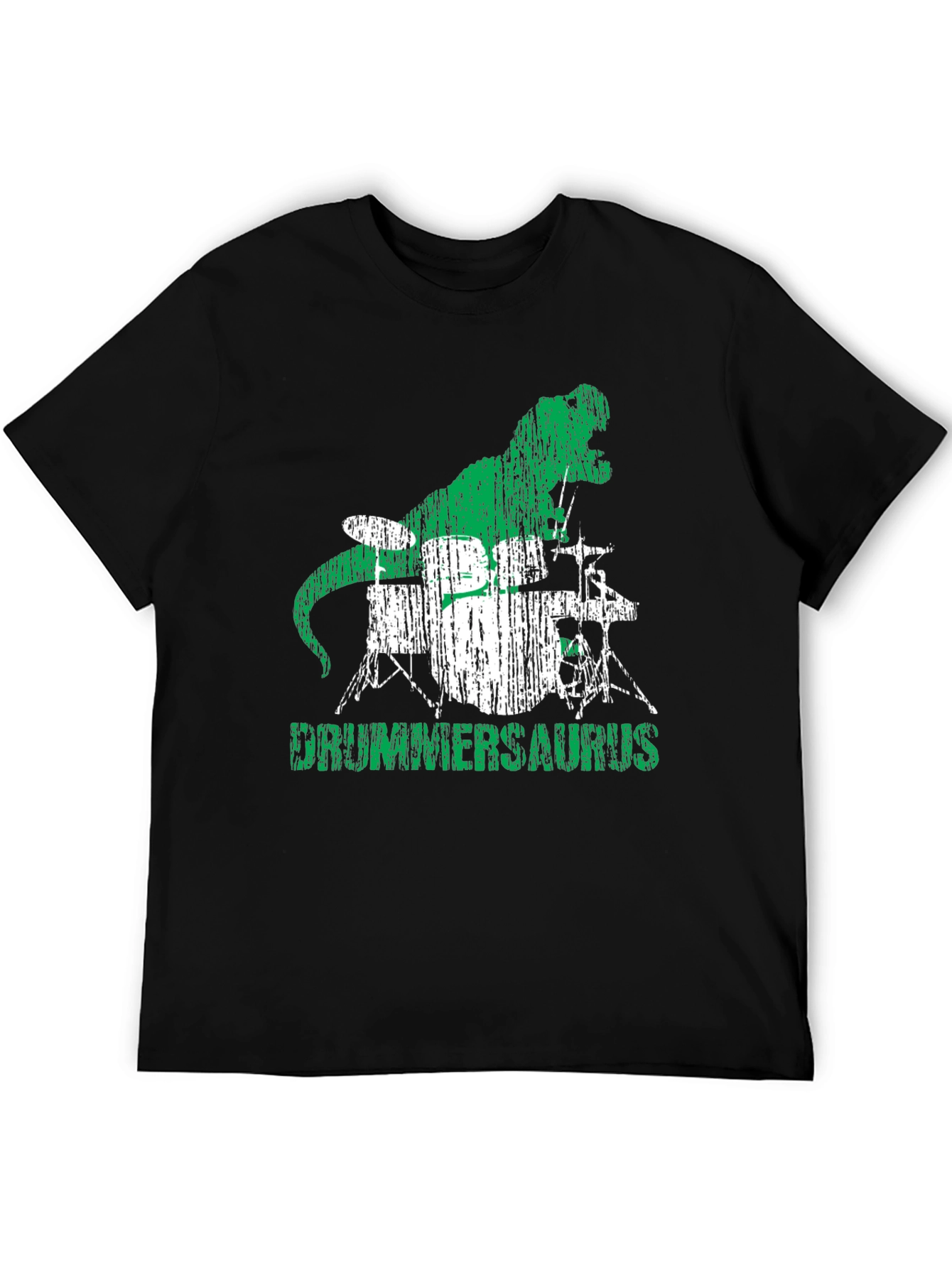 Drummersaurus T-Shirt - Rocking Dino Drummer Tee