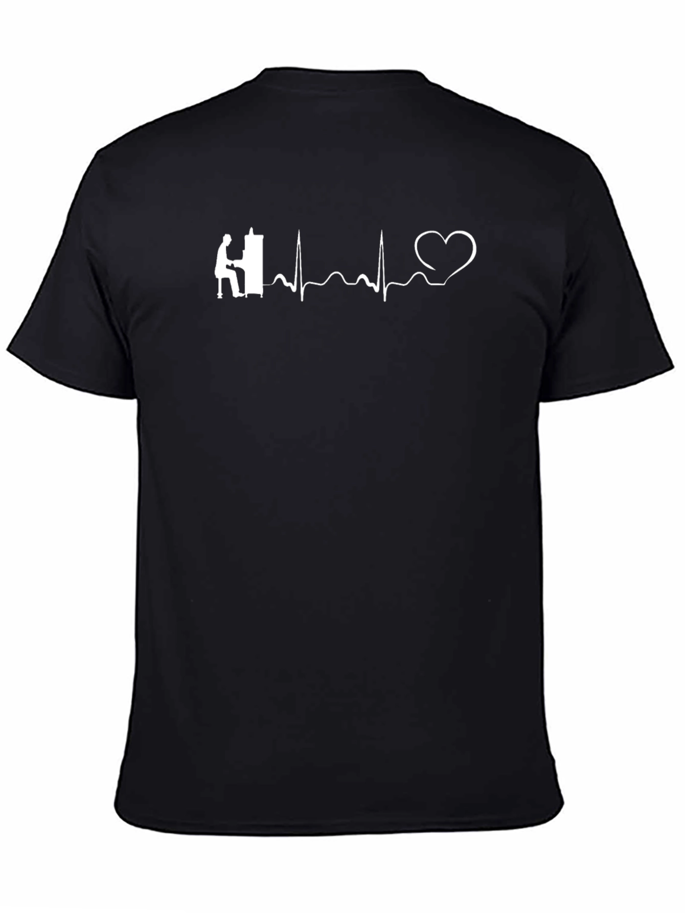 Piano Heartbeat Graphic T-Shirt