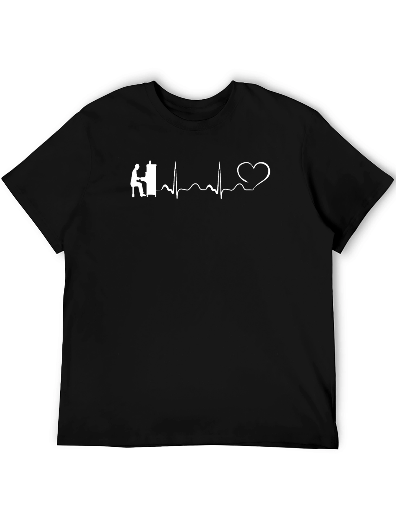 Piano Heartbeat Graphic T-Shirt