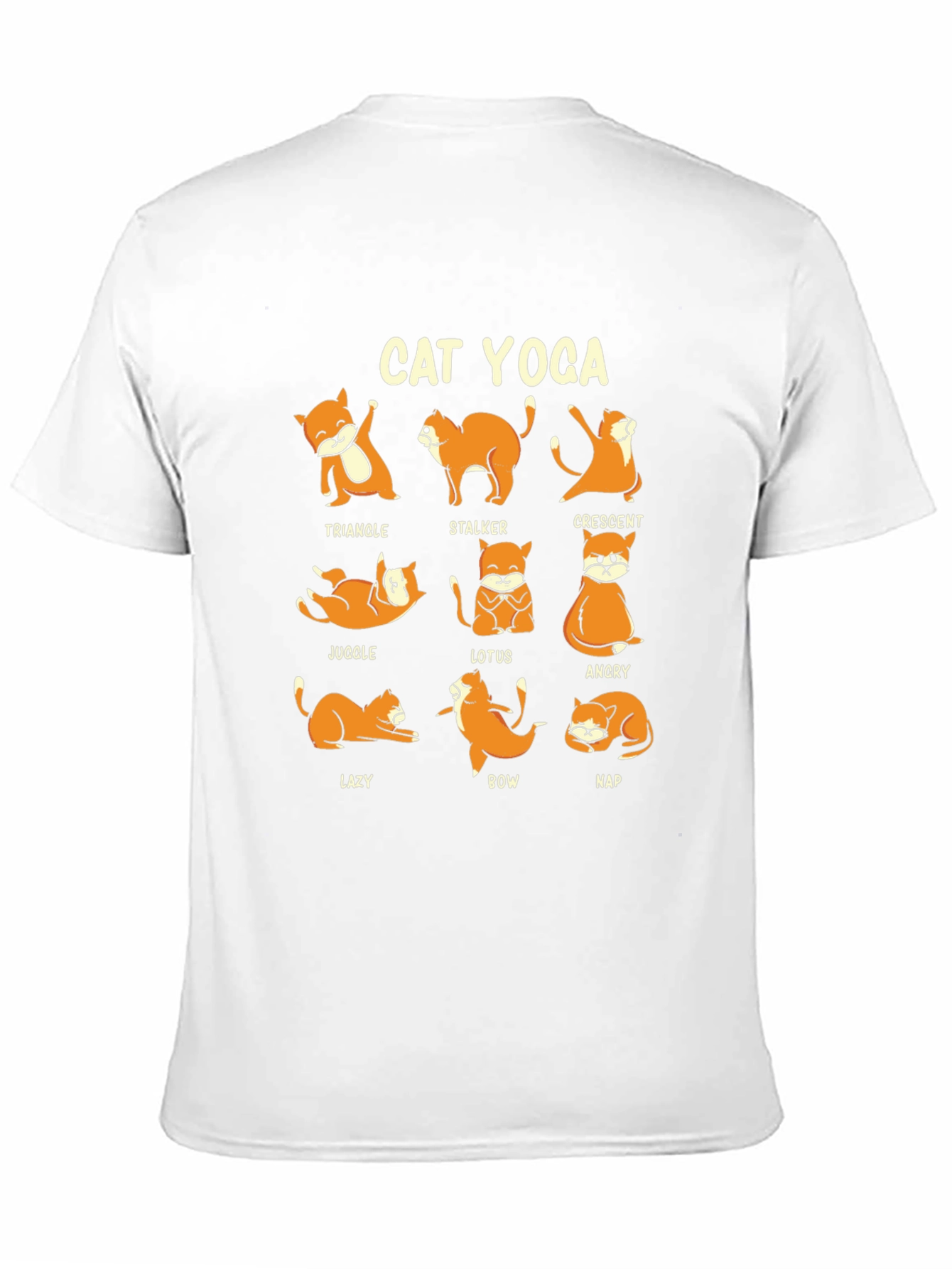 Cat Yoga Poses Graphic Tee - Funny Yoga Shirt