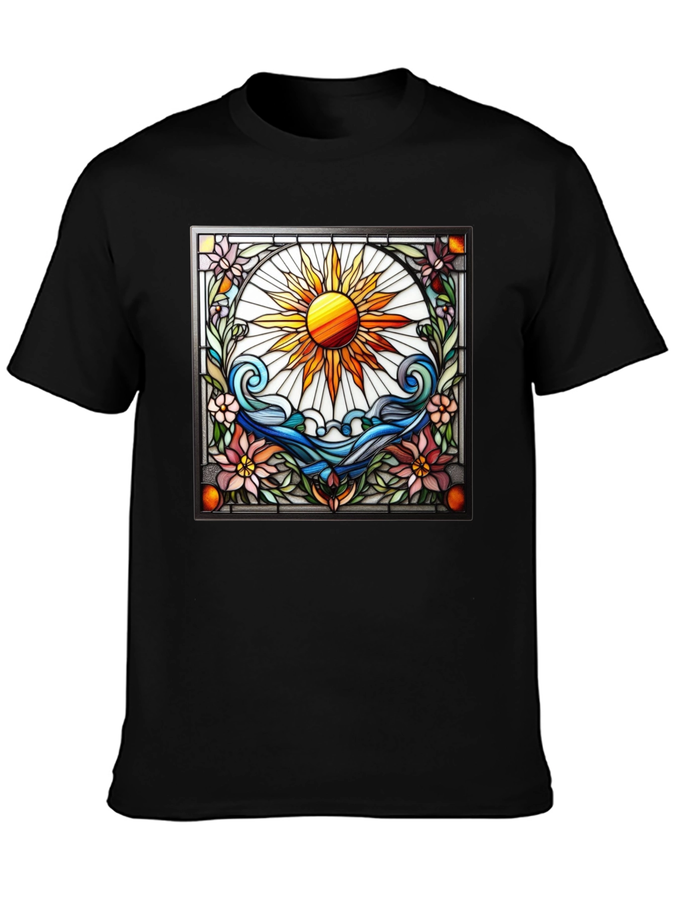 Stained Glass Sun Graphic Tee