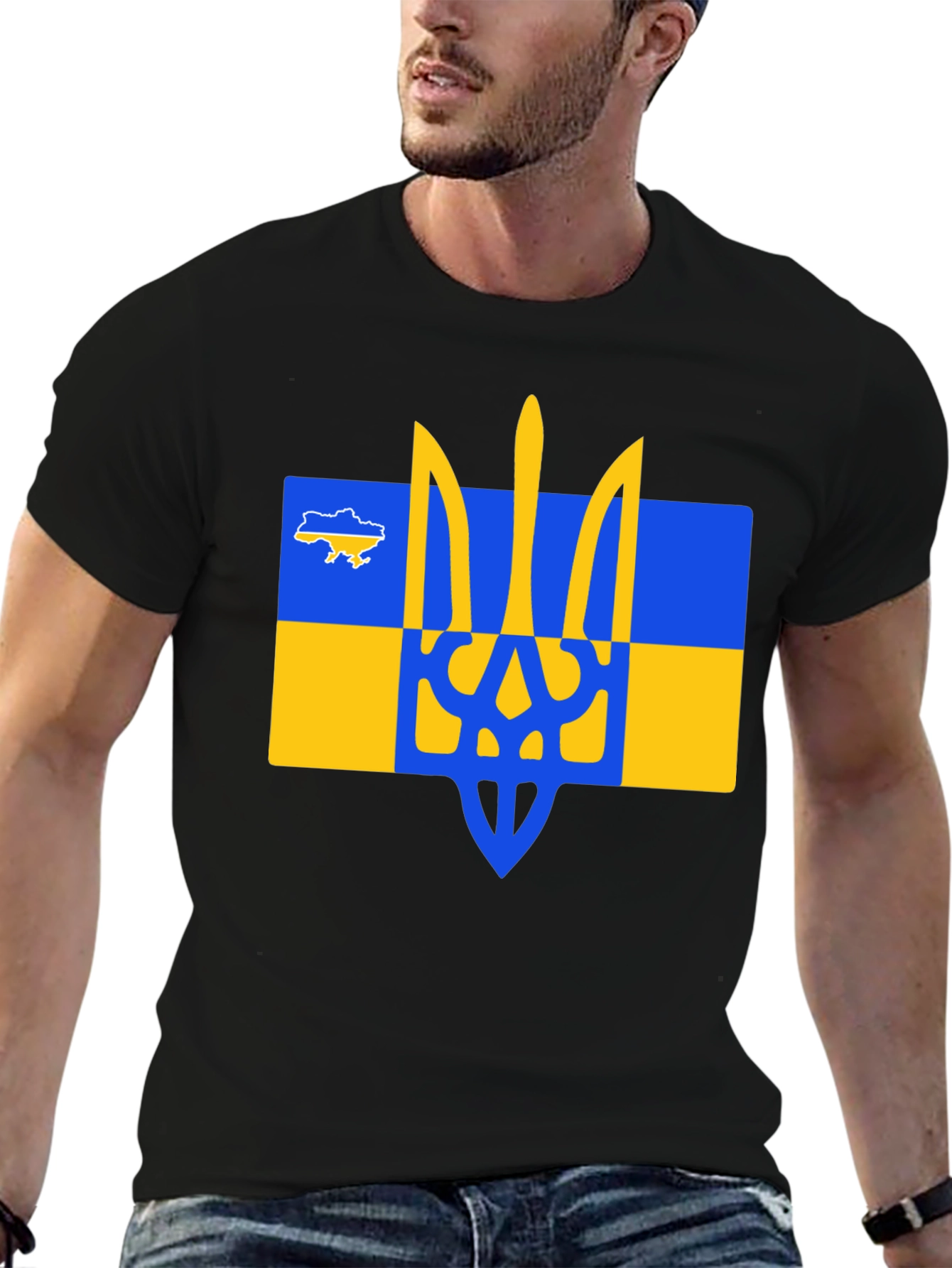 Ukraine Trident T-Shirt - Black