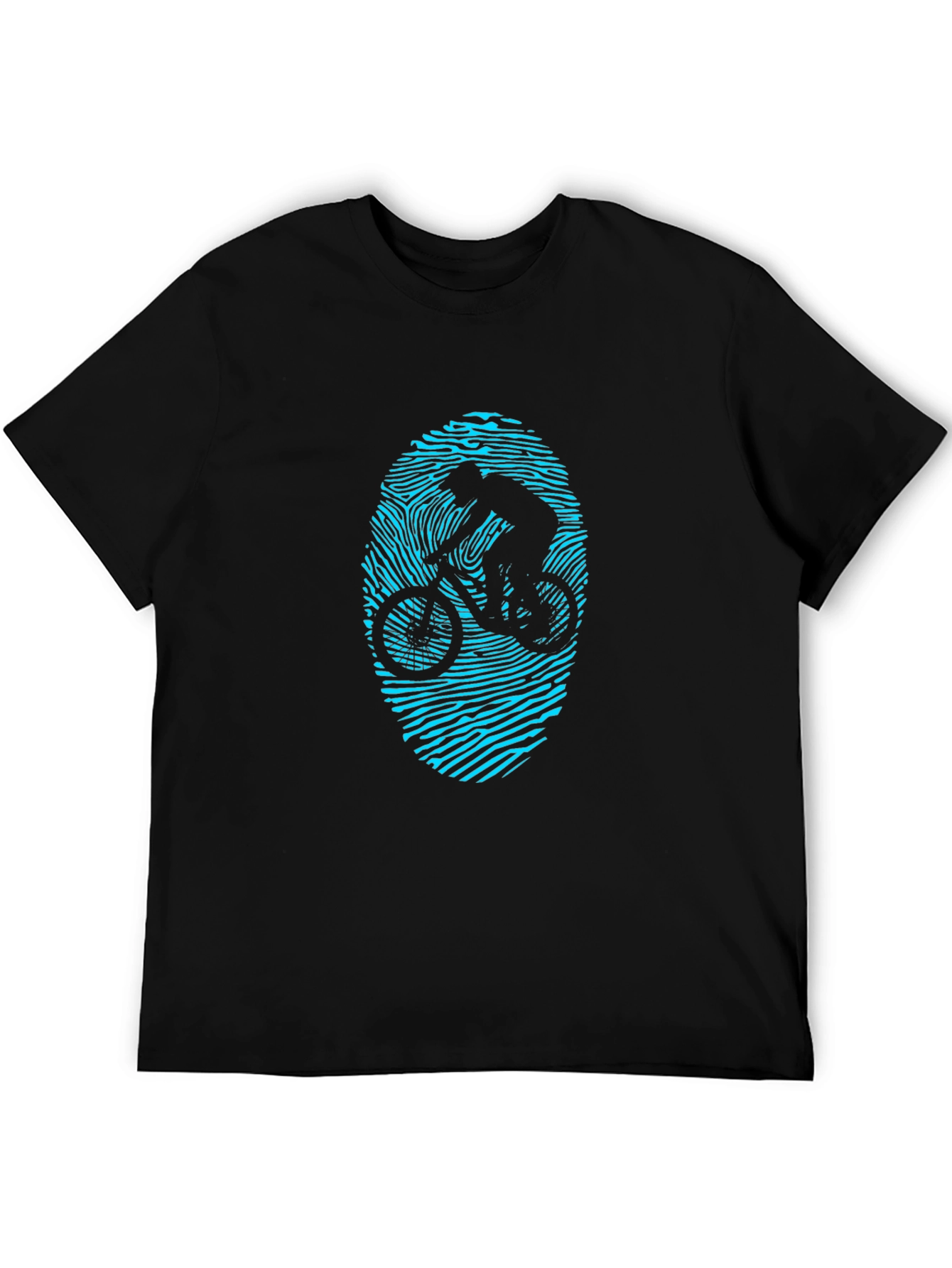 Mountain Bike Fingerprint Graphic T-Shirt