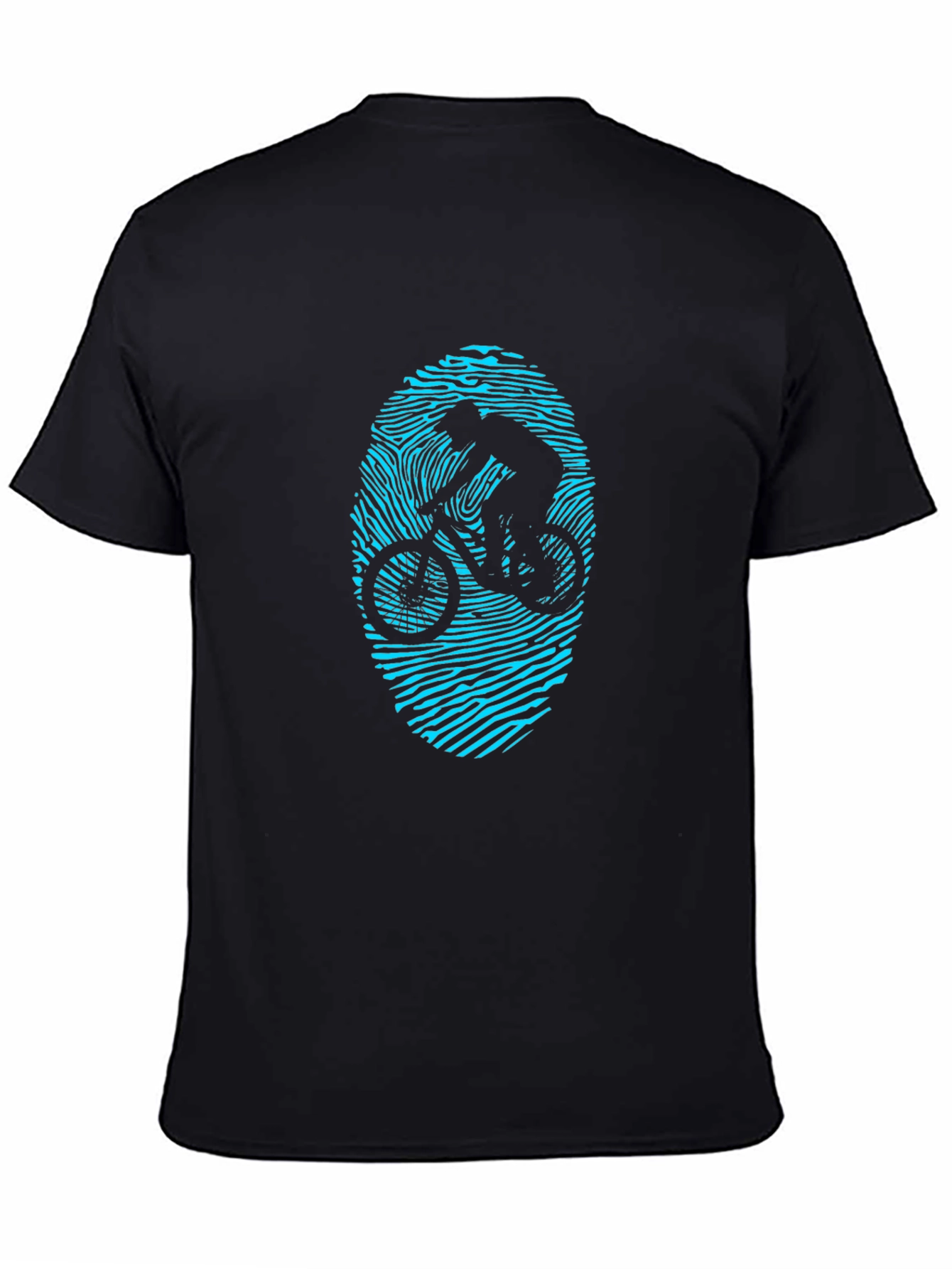 Mountain Bike Fingerprint Graphic T-Shirt