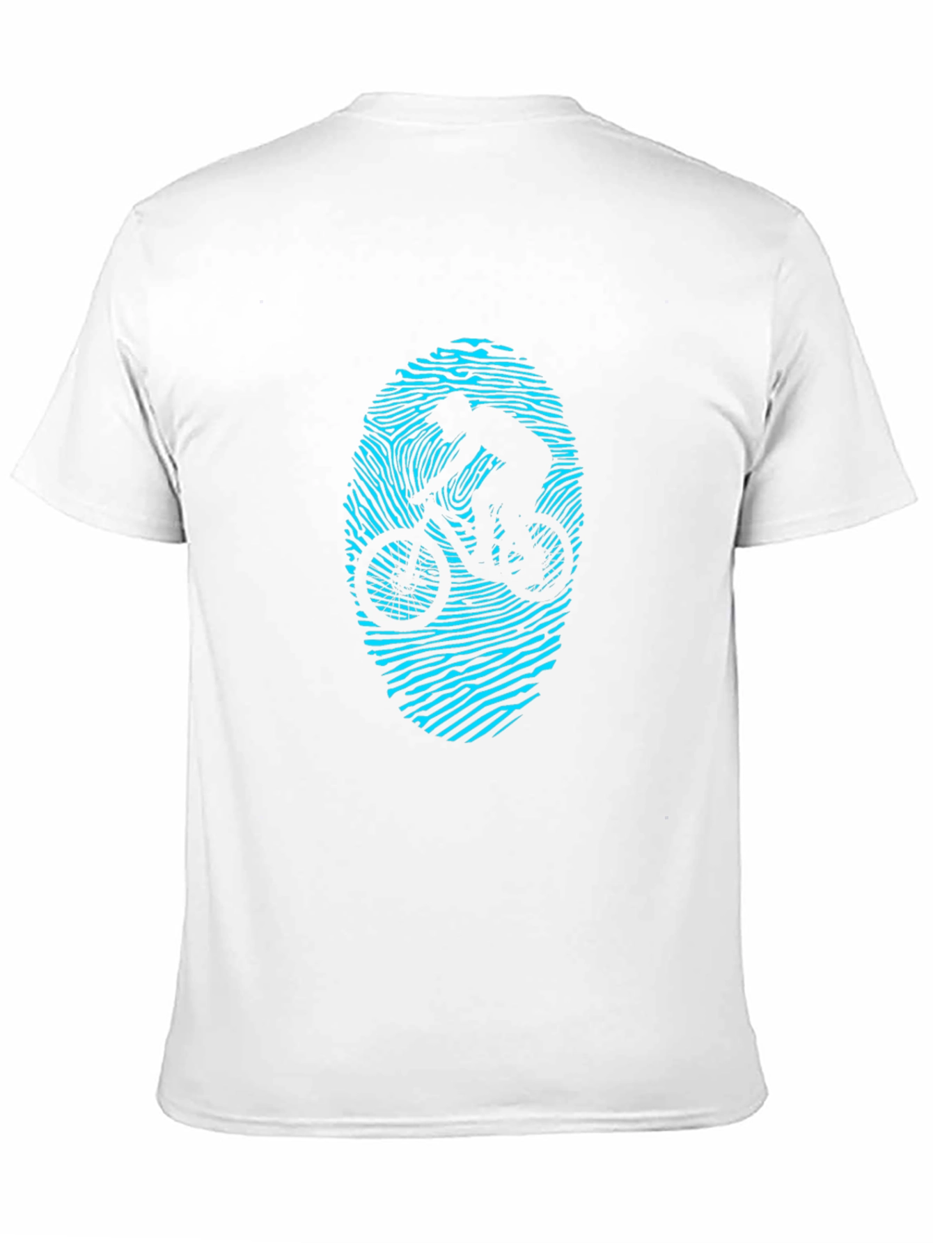 Mountain Bike Fingerprint Graphic T-Shirt