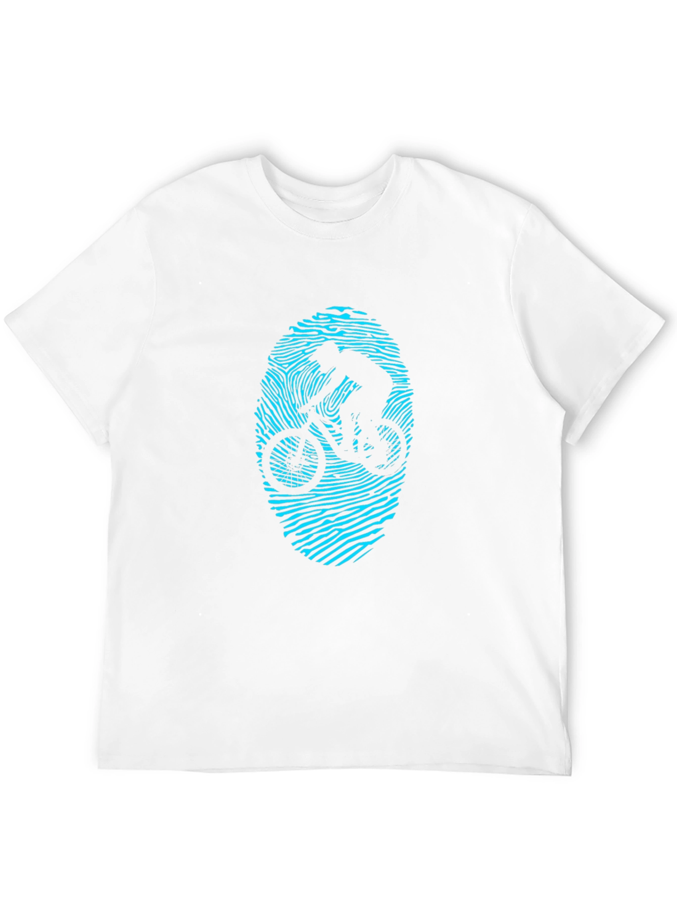 Mountain Bike Fingerprint Graphic T-Shirt