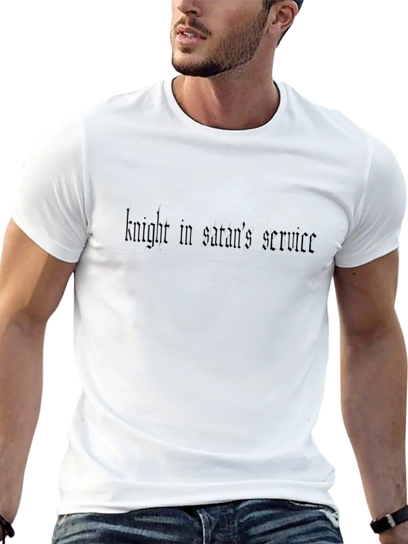 Knight in Satans Service Black T-Shirt