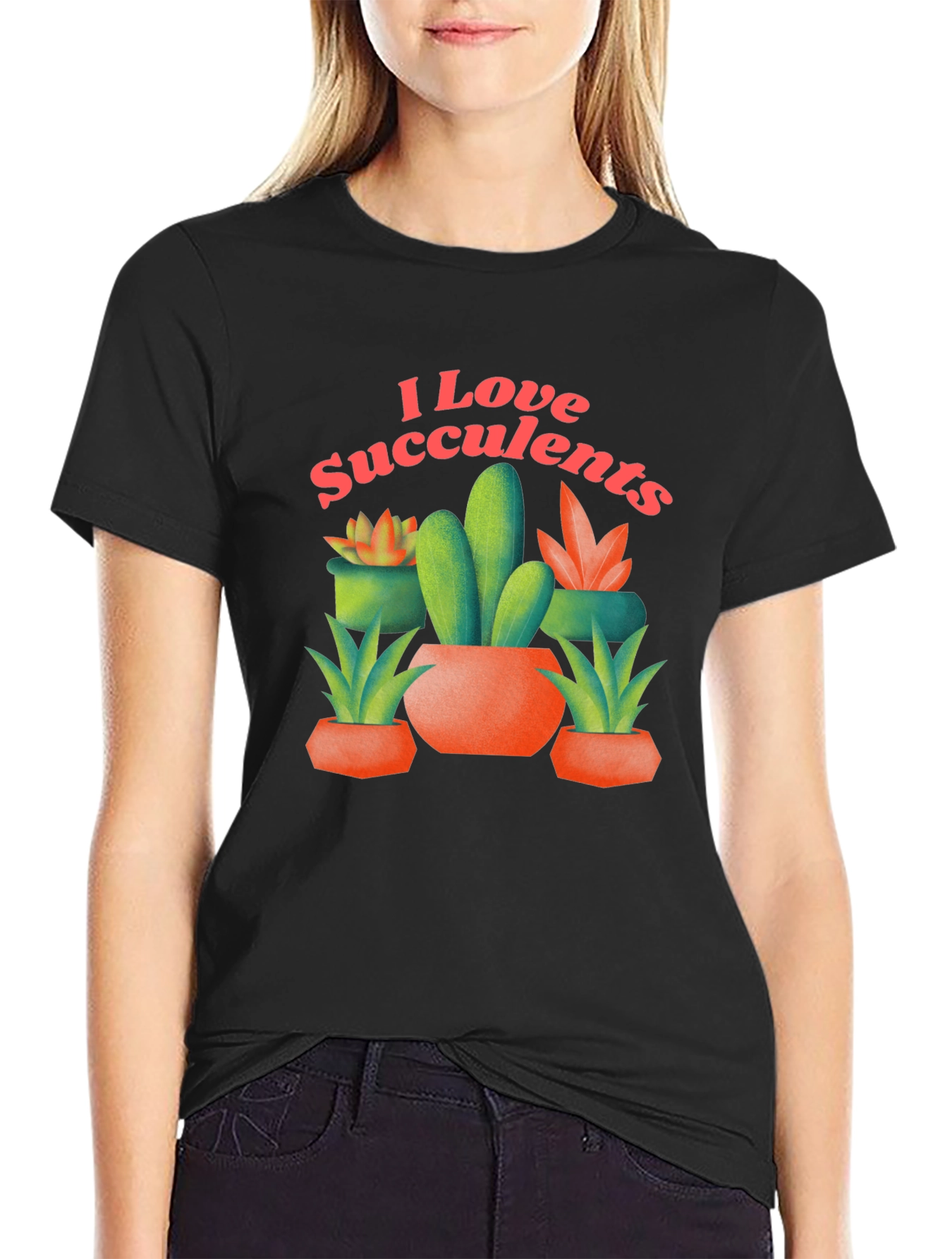 I Love Succulents Graphic T-Shirt