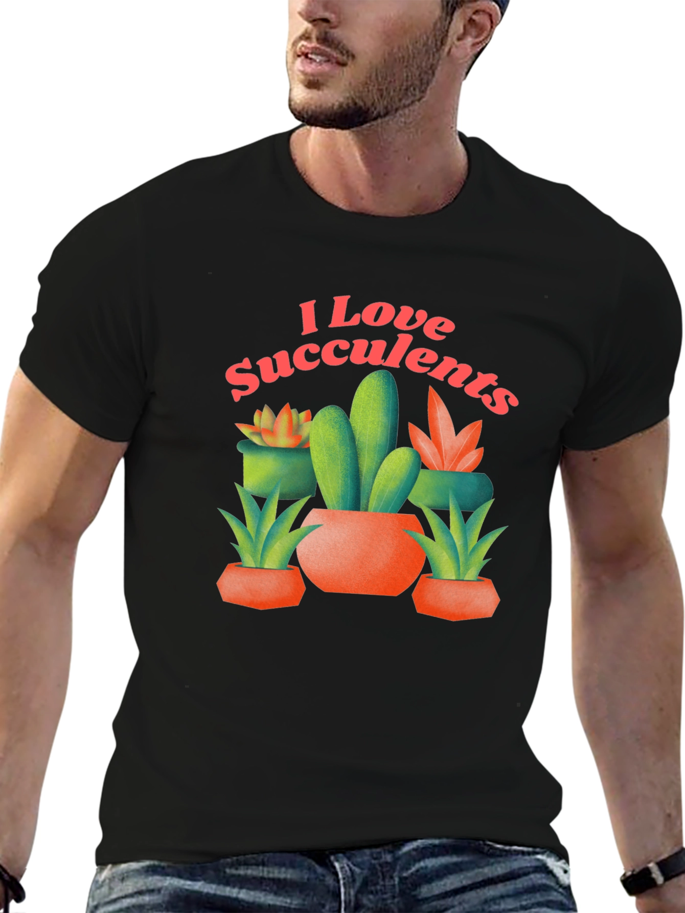 I Love Succulents Graphic T-Shirt