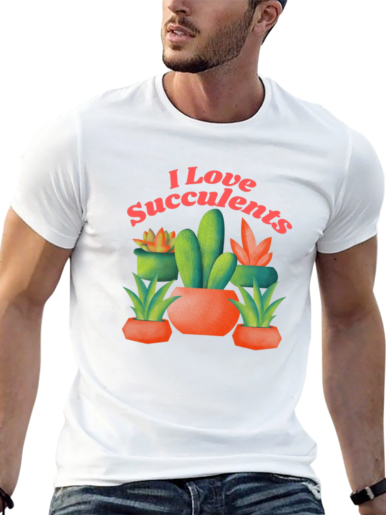 I Love Succulents Graphic T-Shirt